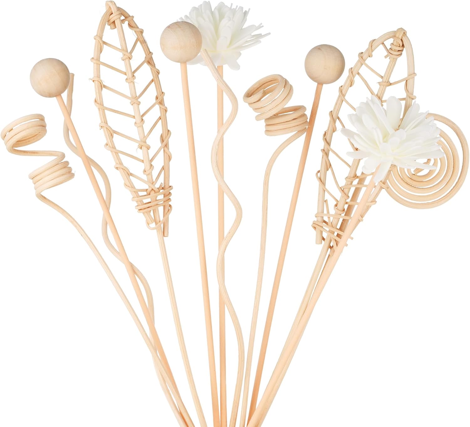 WUTAOBON 12Pcs 10 Inch Natural Rattan Reed Diffuser Set