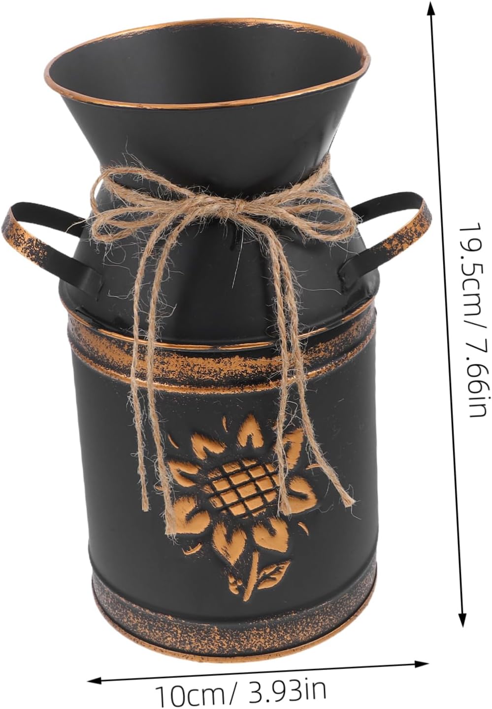 Vintage Bucket Vase Decorative Metal Planter for Flowers and Events