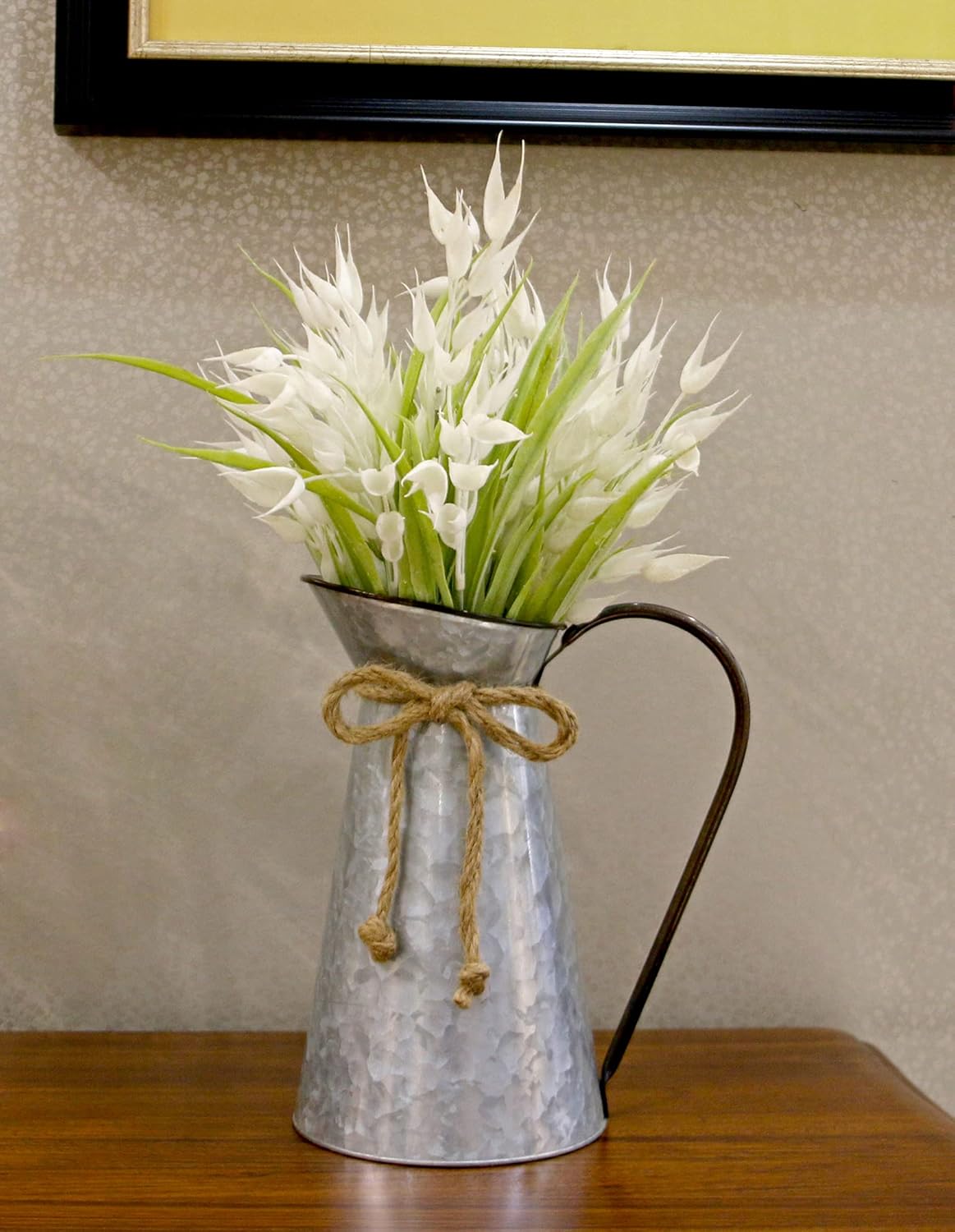 Vintage Galvanized Flower Vase for Home Decor