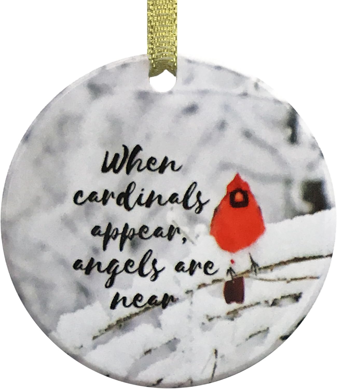 Memorial Christmas Ornament - When Cardinals Appear Angels Are Near