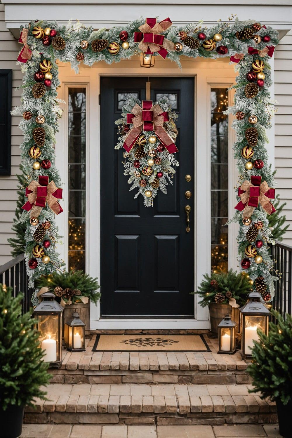 30 Inch Teardrop Swag Wreath Artificial Christmas Decor