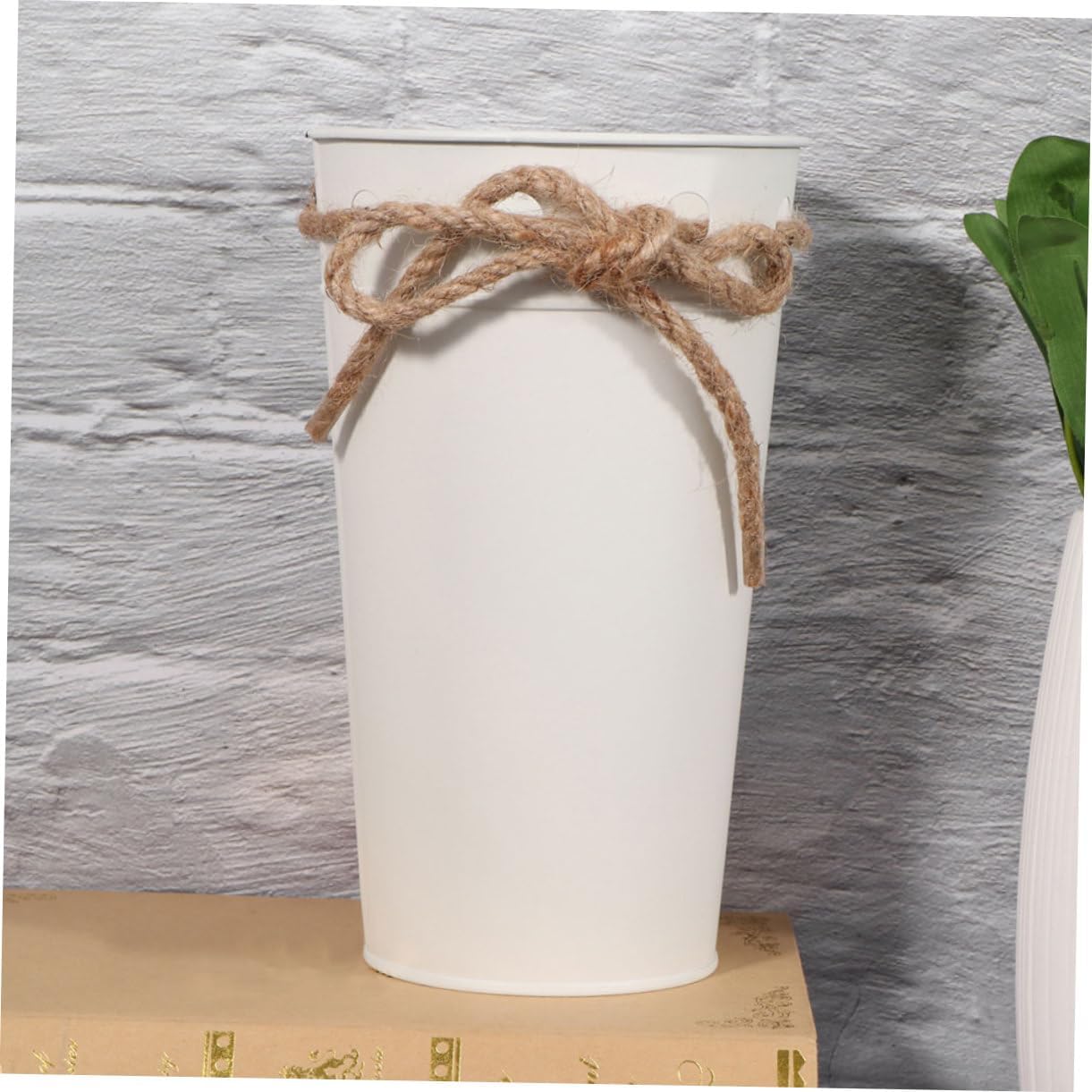 Cabilock Vintage Iron Bucket Flower Vase Decor