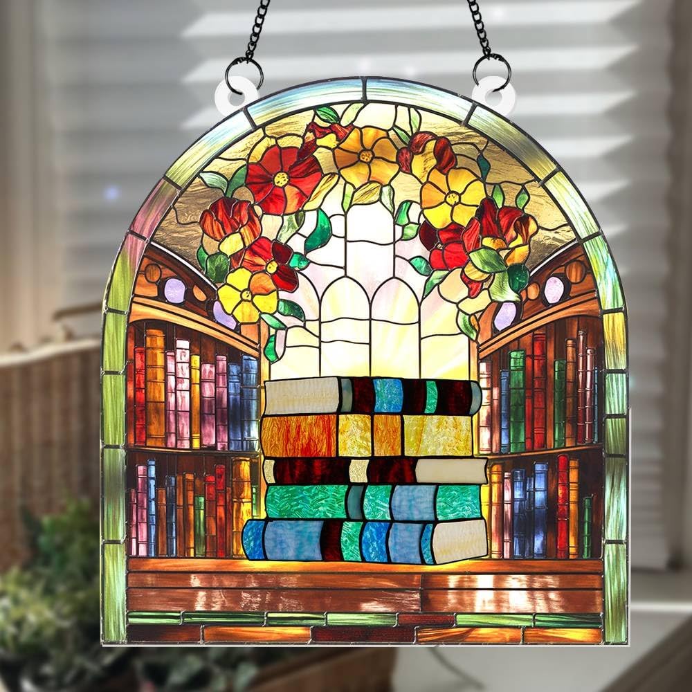 Book Lover Acrylic Window Suncatcher Decor