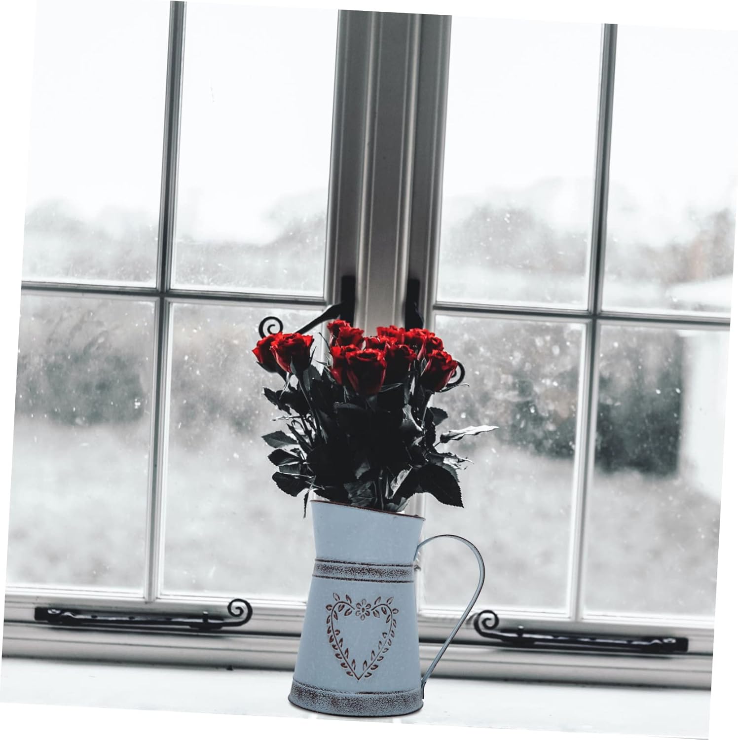 Stobaza 1pc Kettle Shape Iron Flower Vase for Home Decor