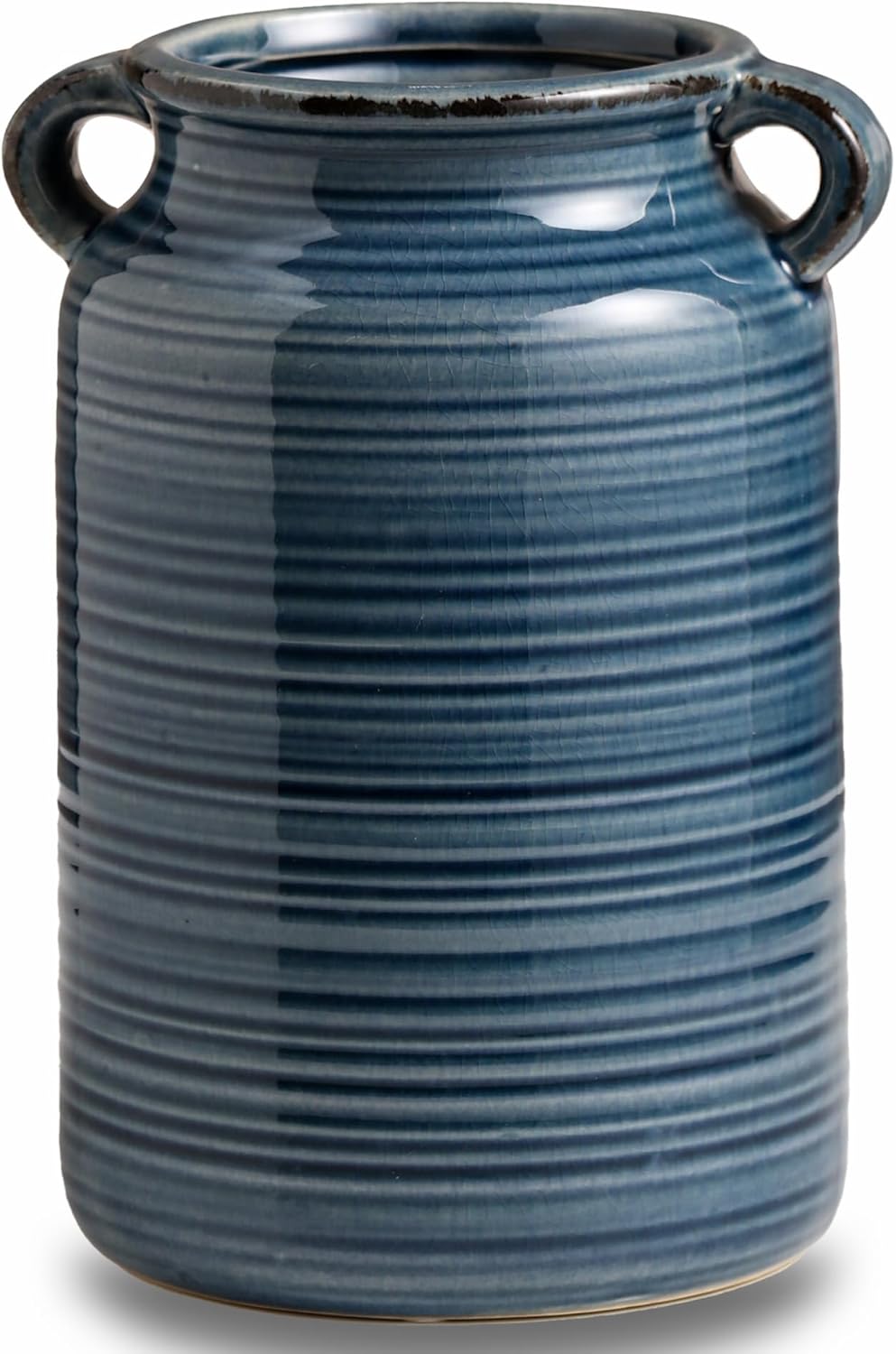 Ceramic Rustic Blue Flower Vase 59x86