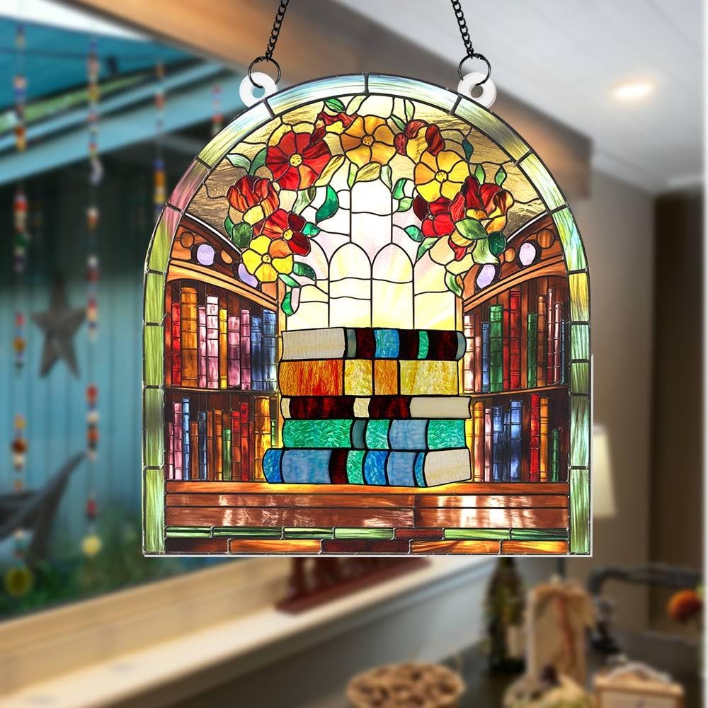 Book Lover Acrylic Window Suncatcher Decor