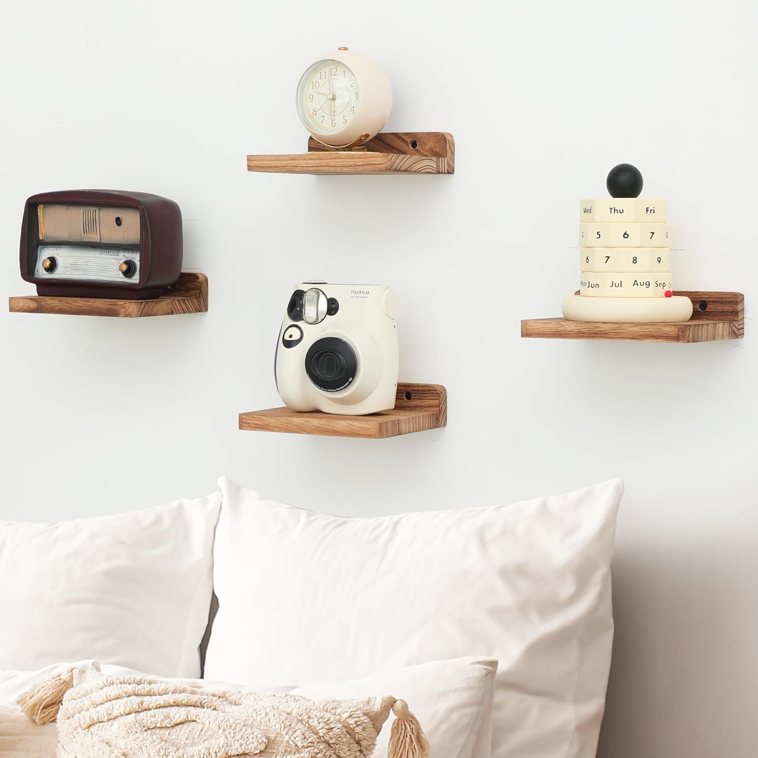 NIUBEST Small Floating Shelf - 5x6 Inch Set of 3