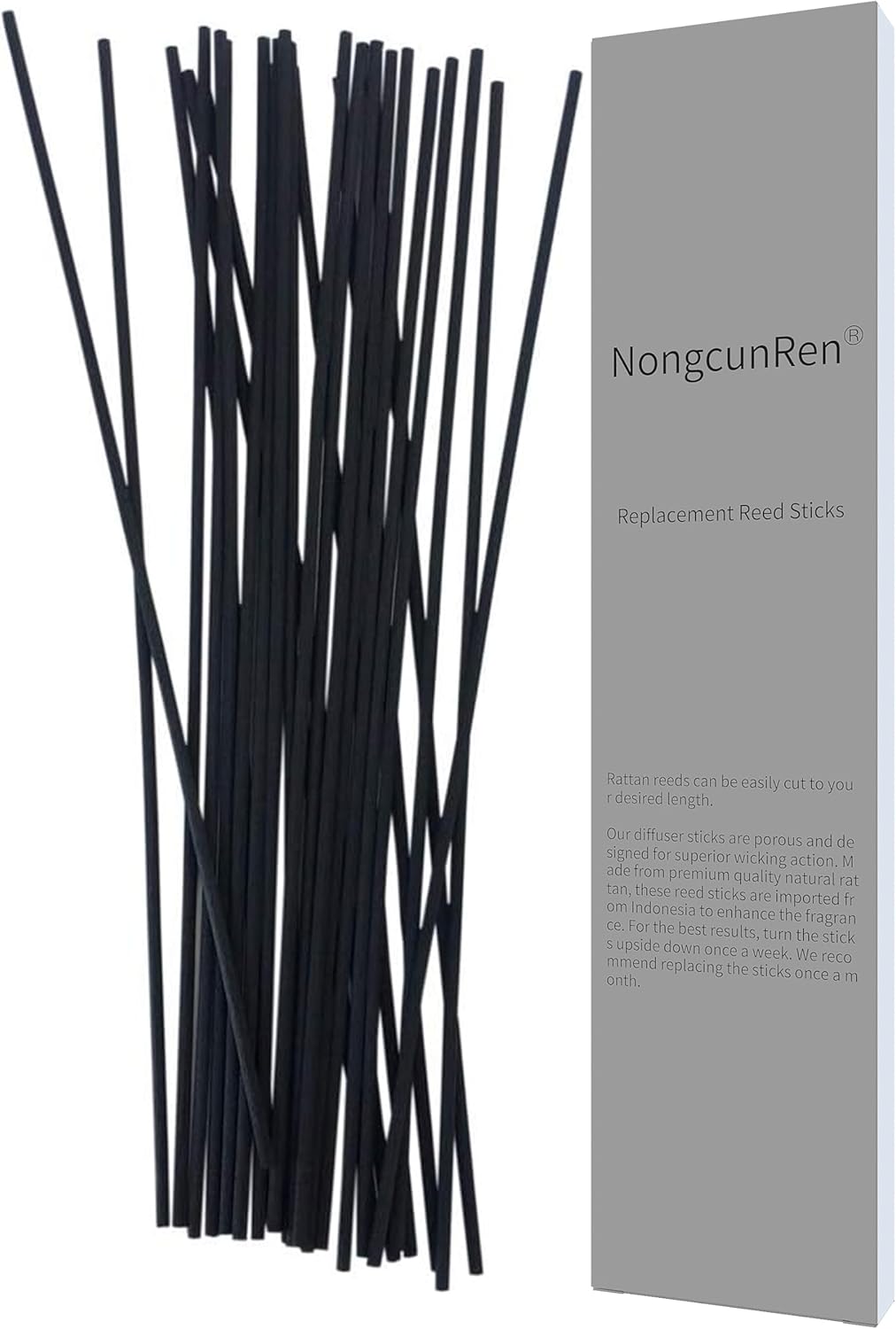 50pcs Black Reed Diffuser Sticks for Home Fragrance