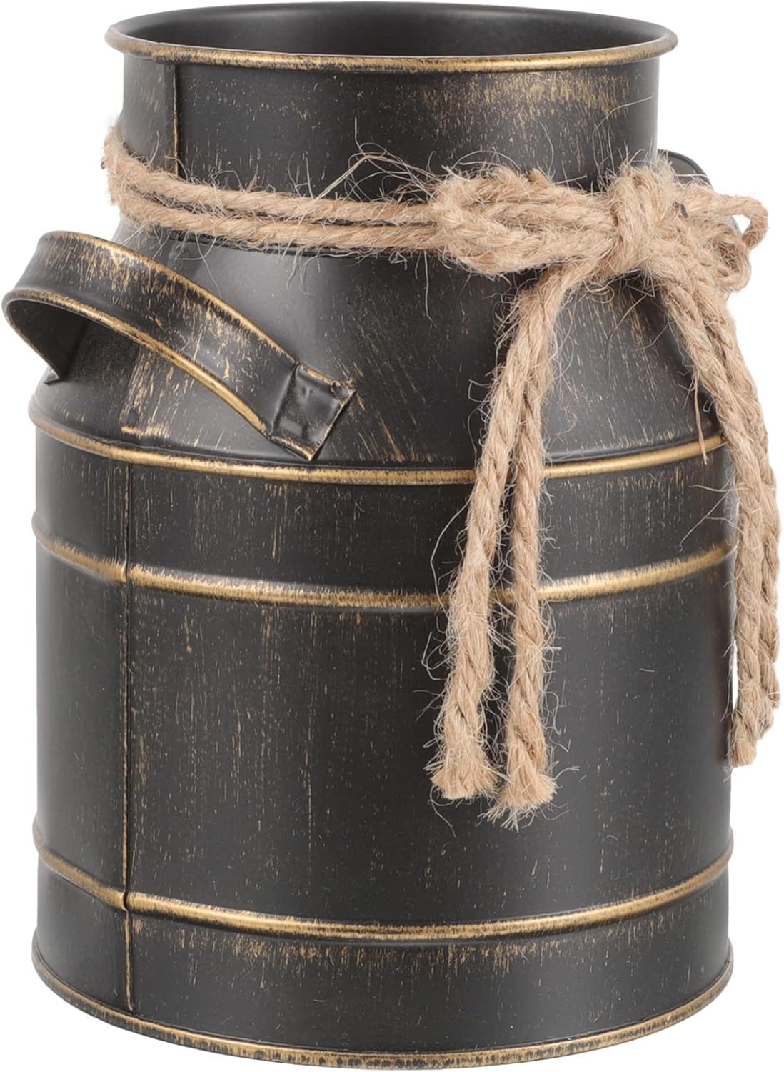 Rustic Galvanized Milk Jug Vase for Home Decor