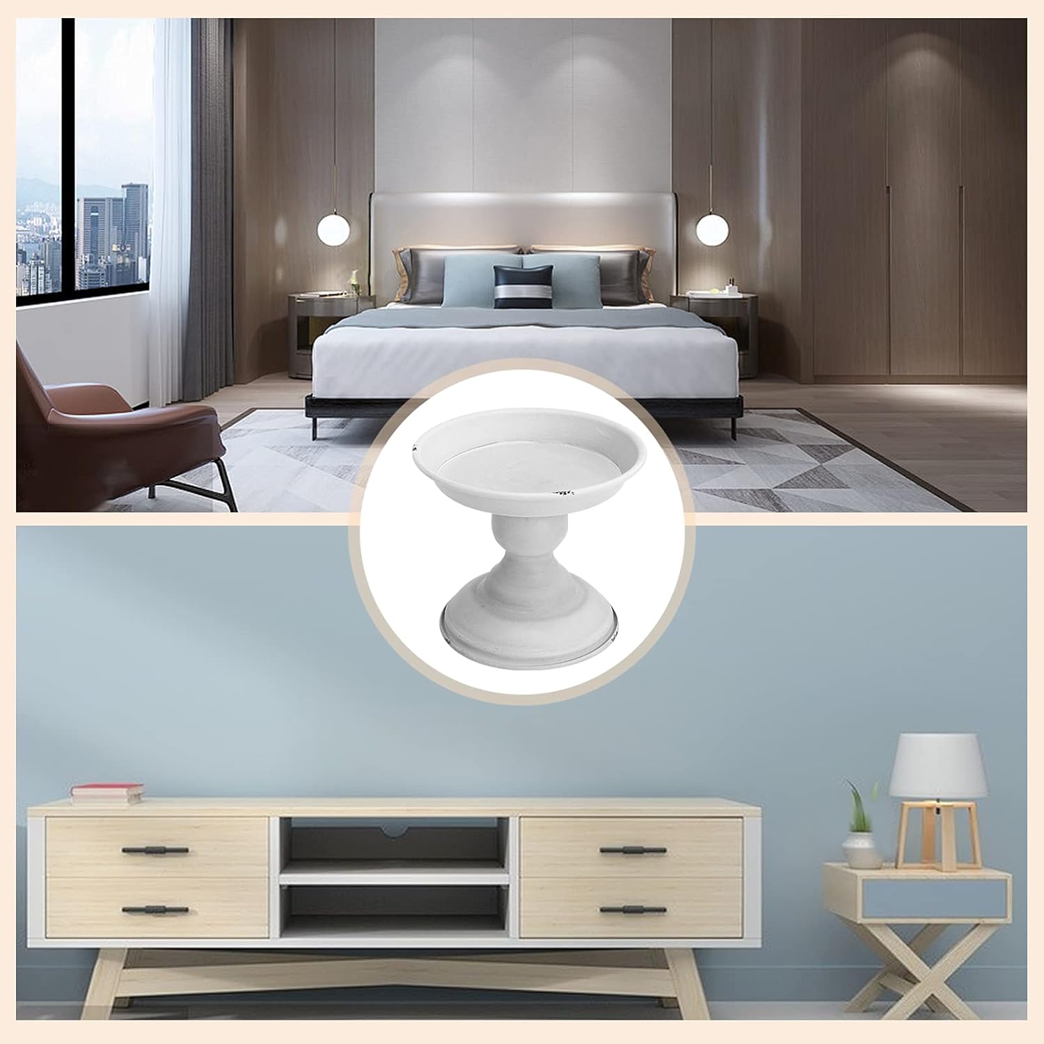 ABOOFAN Creative Flower Vase Decor Chic Candle Holder Vintage Finish Centerpiece