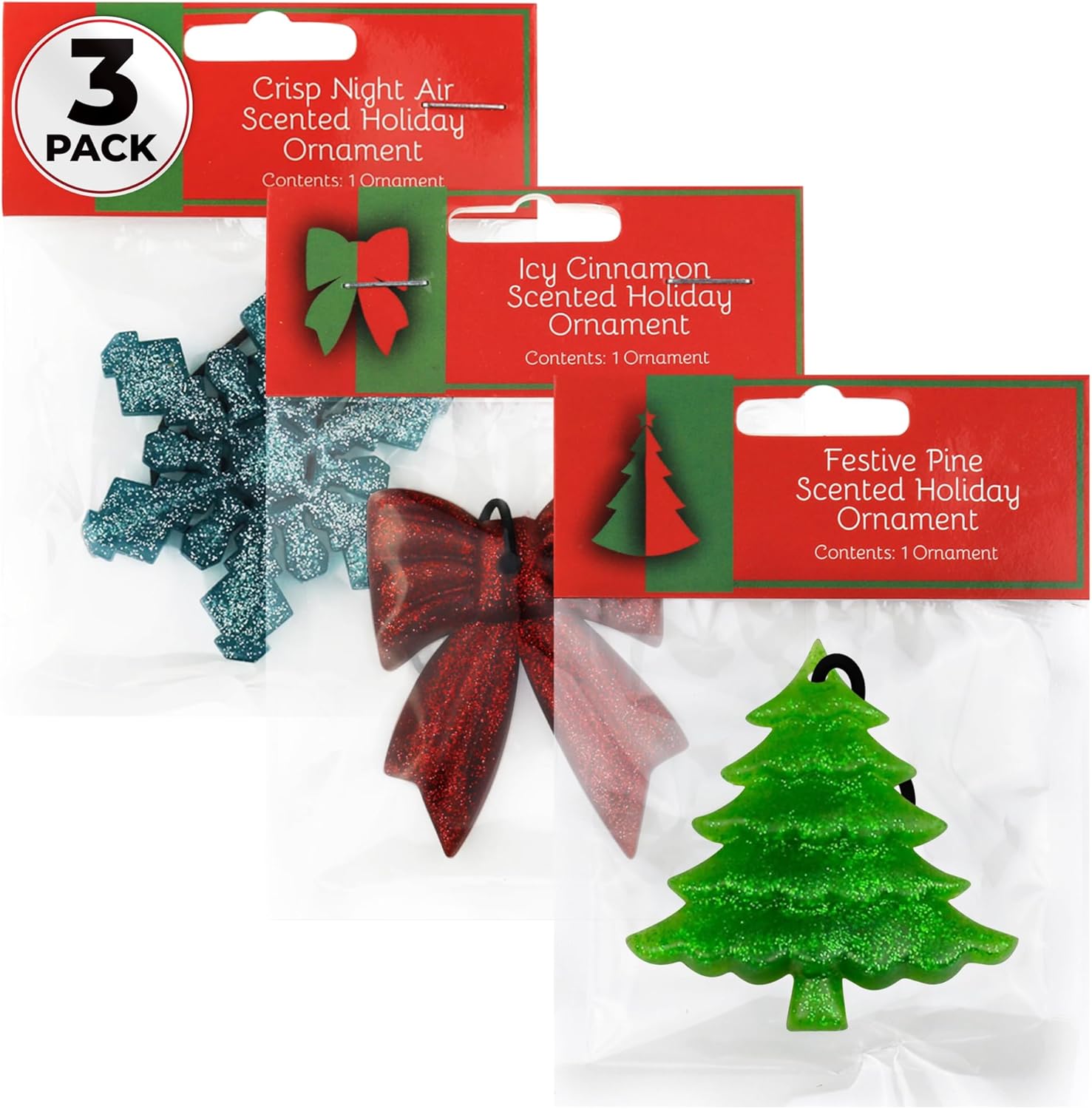 Holiday Ornaments with Scent - 3 Pack Variety