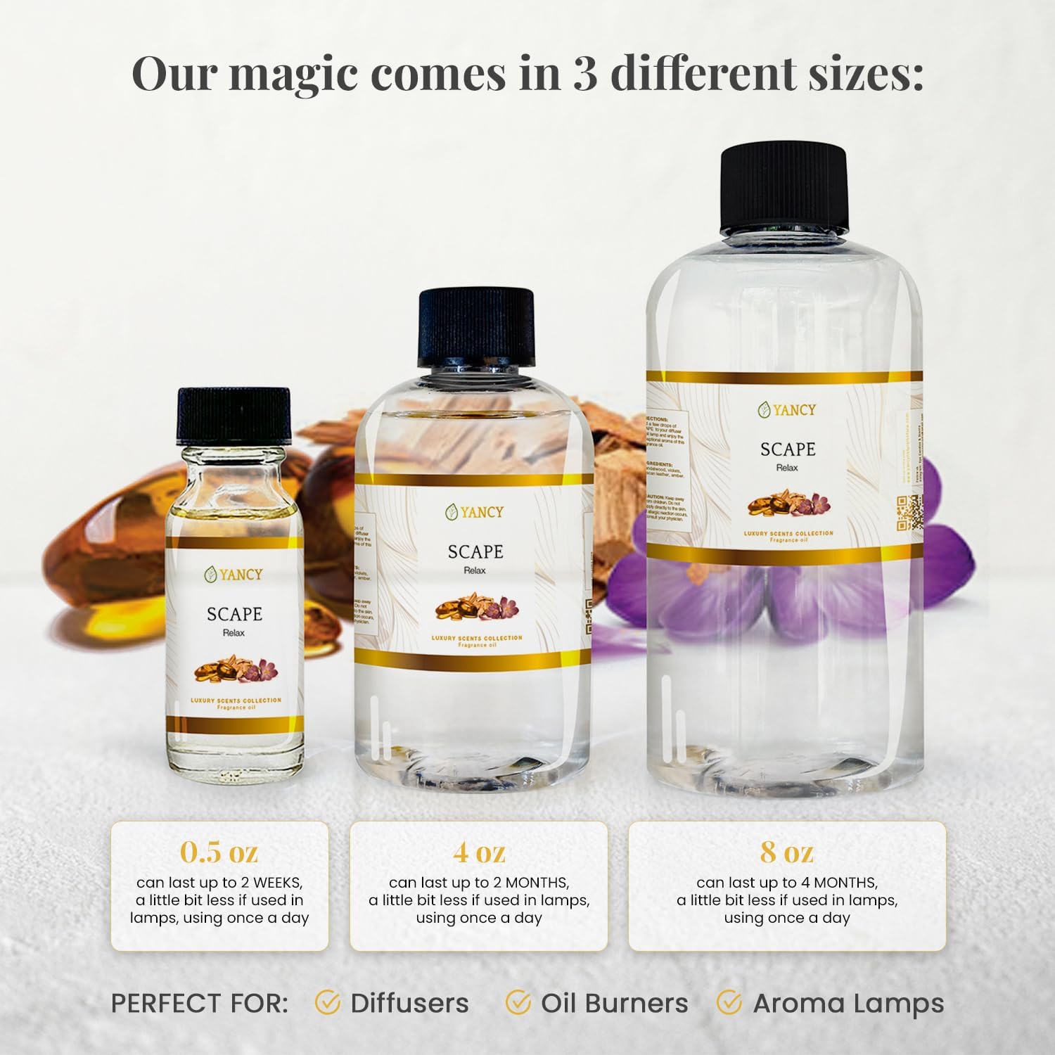 Yancy Scape Luxury Fragrance Oil 1 2 Oz Sandalwood Amber