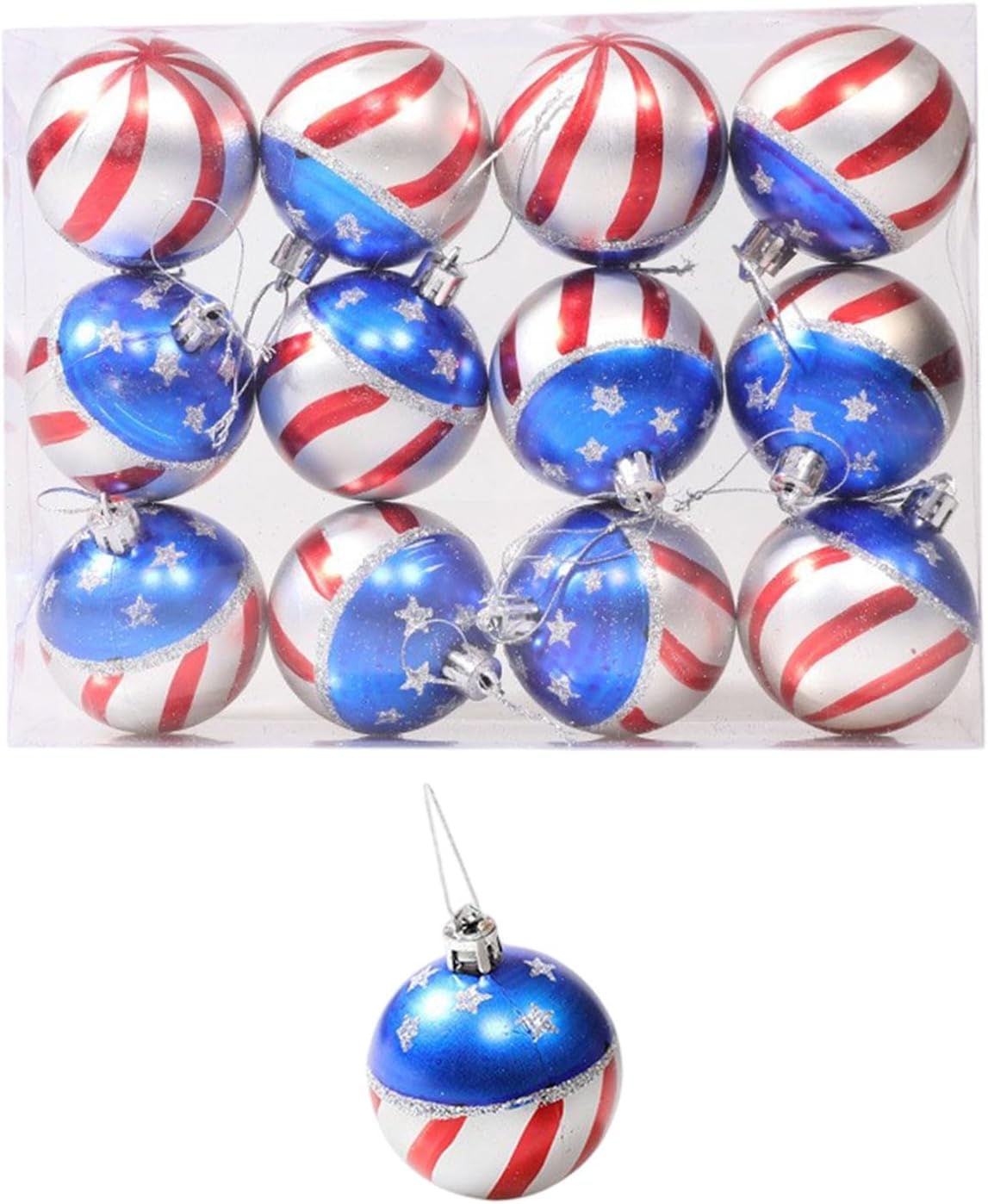 12PCS Patriotic Star-Spangled Hanging Decor