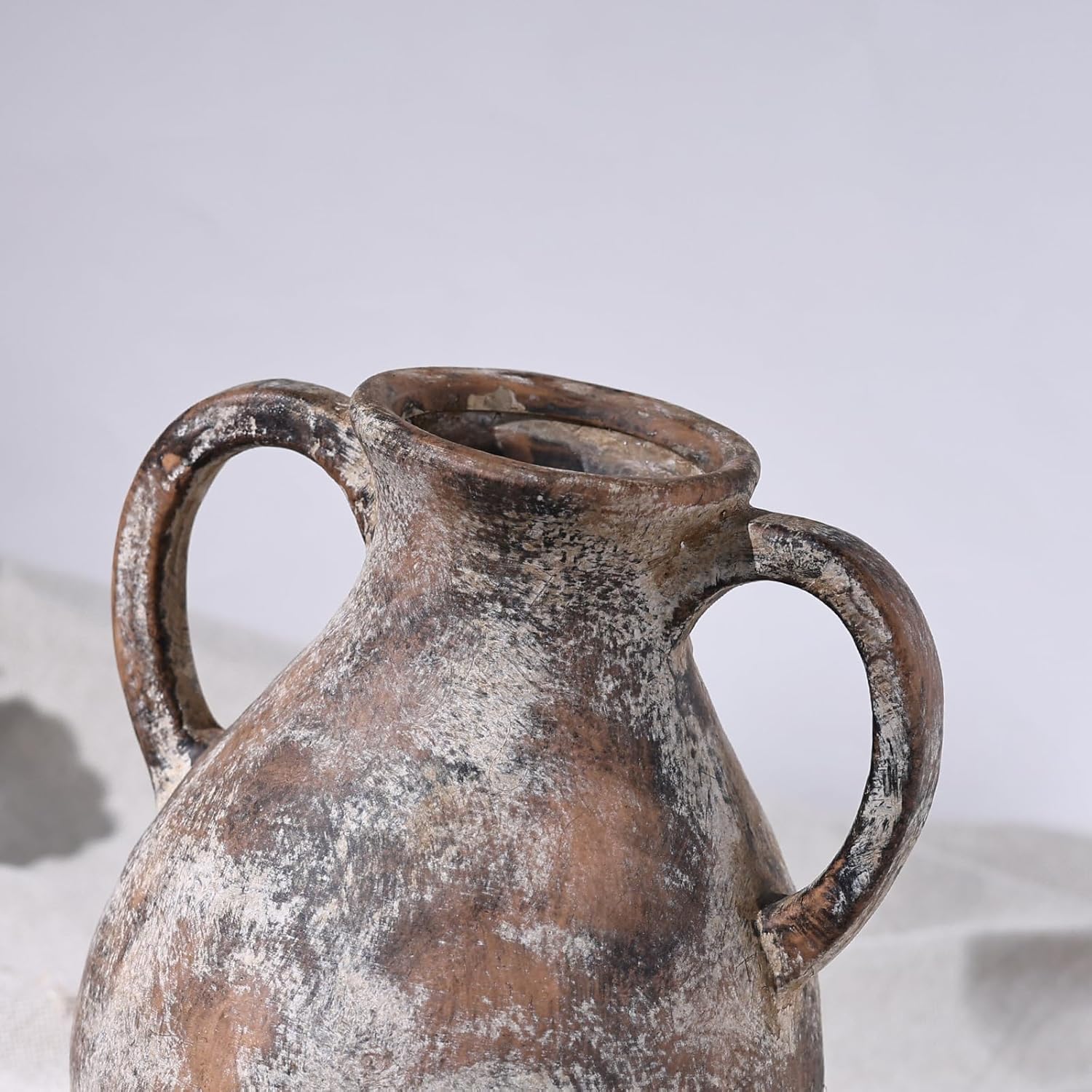 79 Inch Ceramic Rustic Farmhouse Vase with Handle