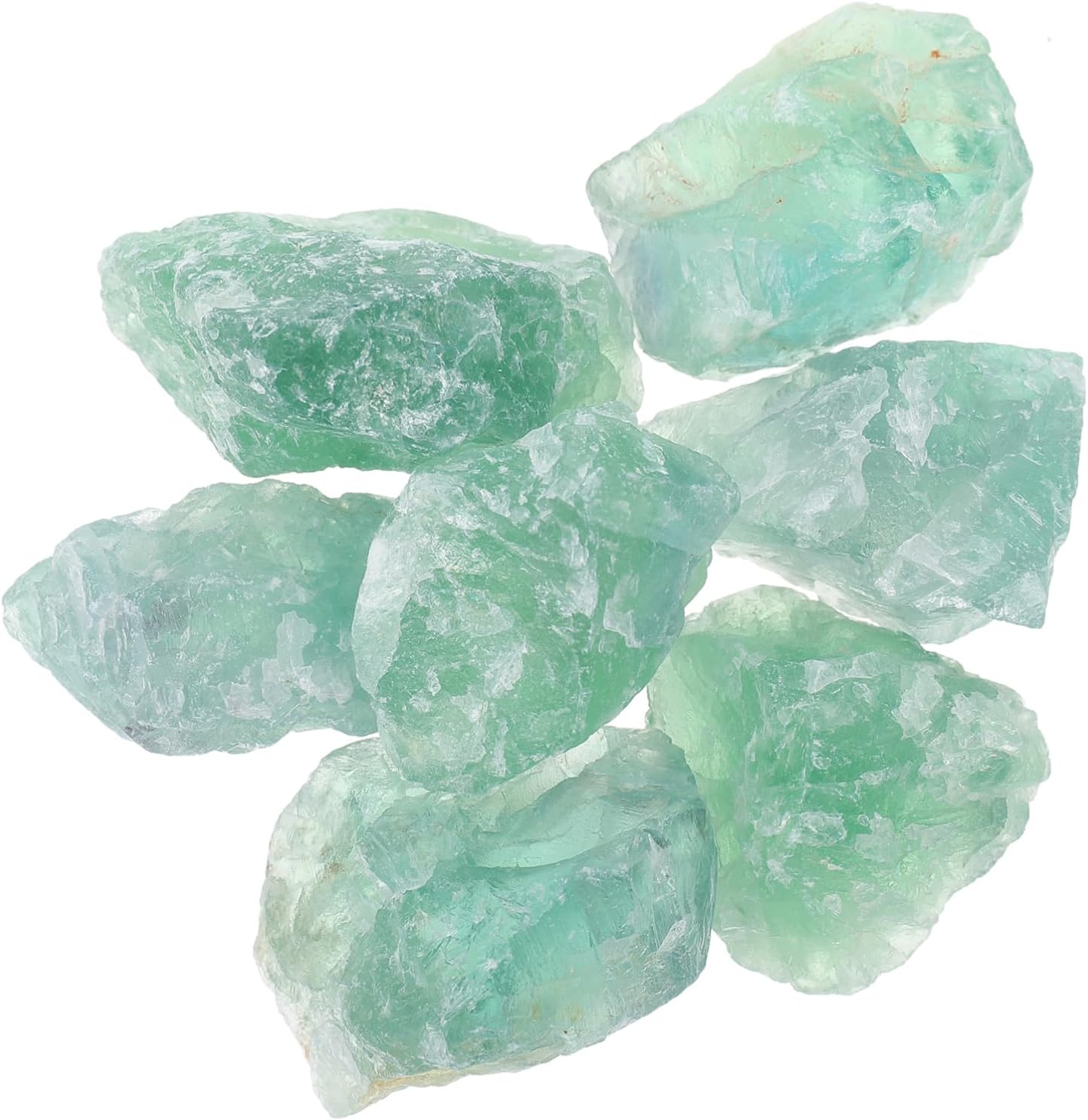 Green Fluorite Decor Stones for Home Aquarium and Office Use