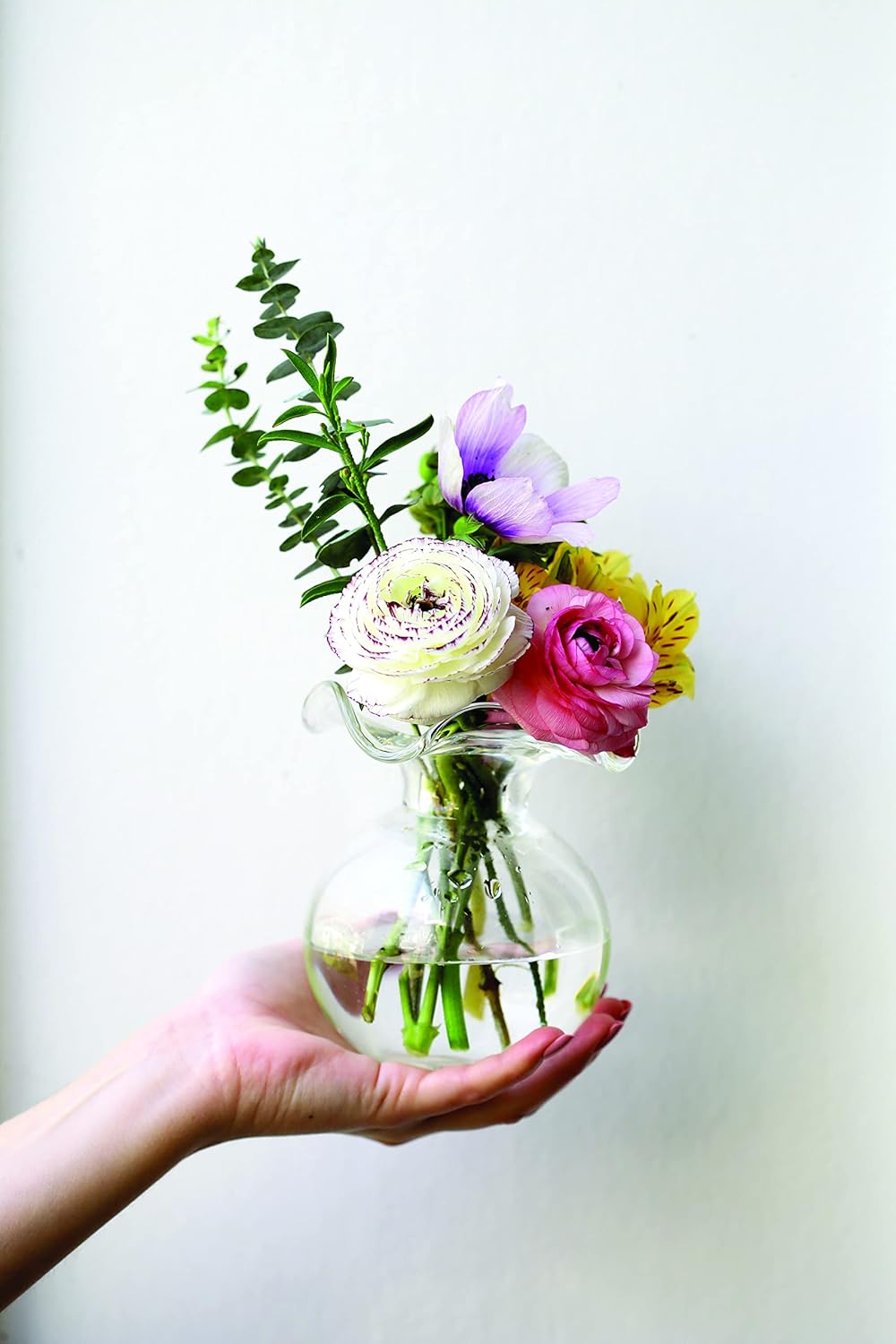 Vietri Hibiscus Clear Bud Vase 55 H