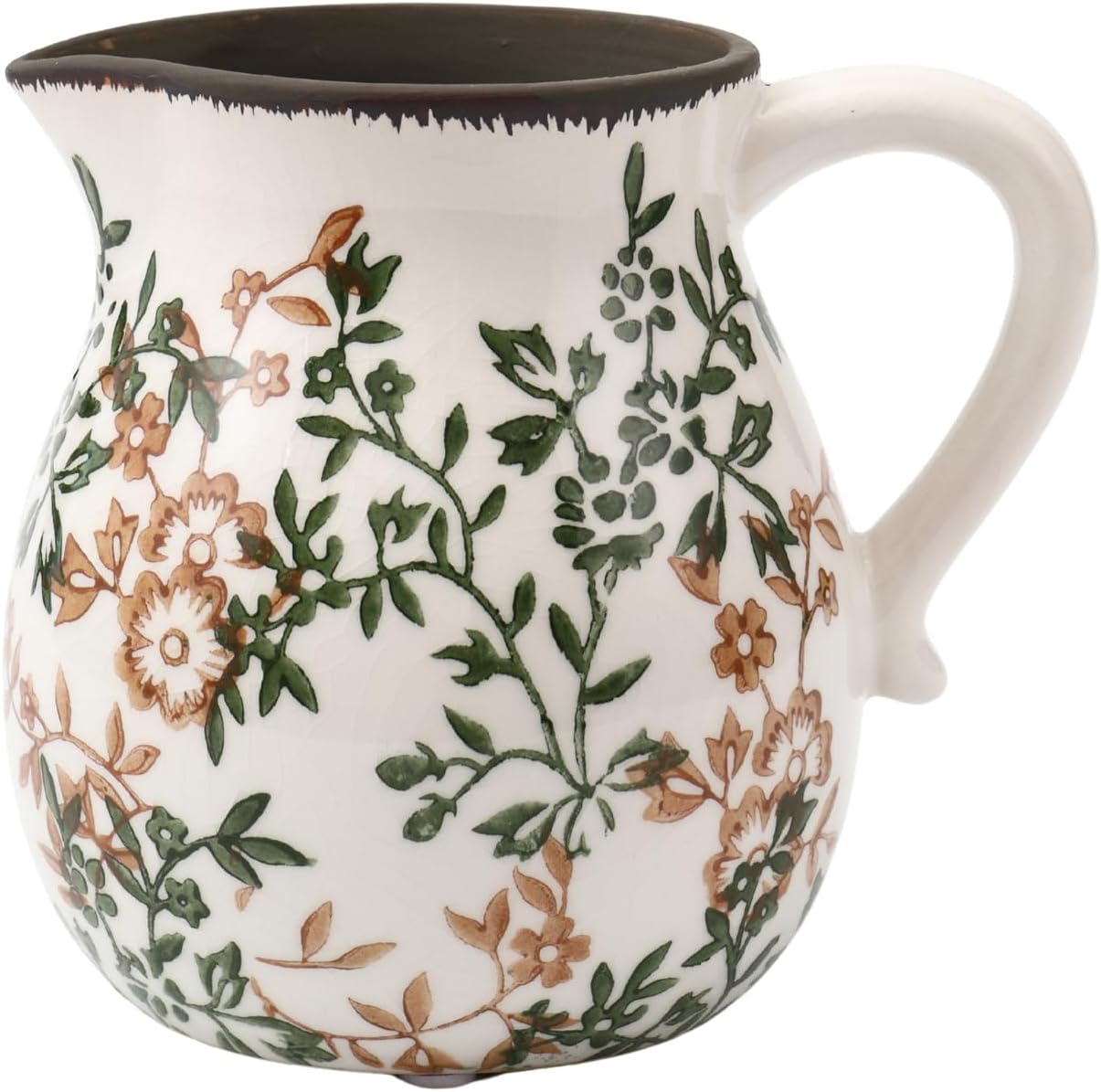 Vintage Ceramic Vase with Handle 63 Inch
