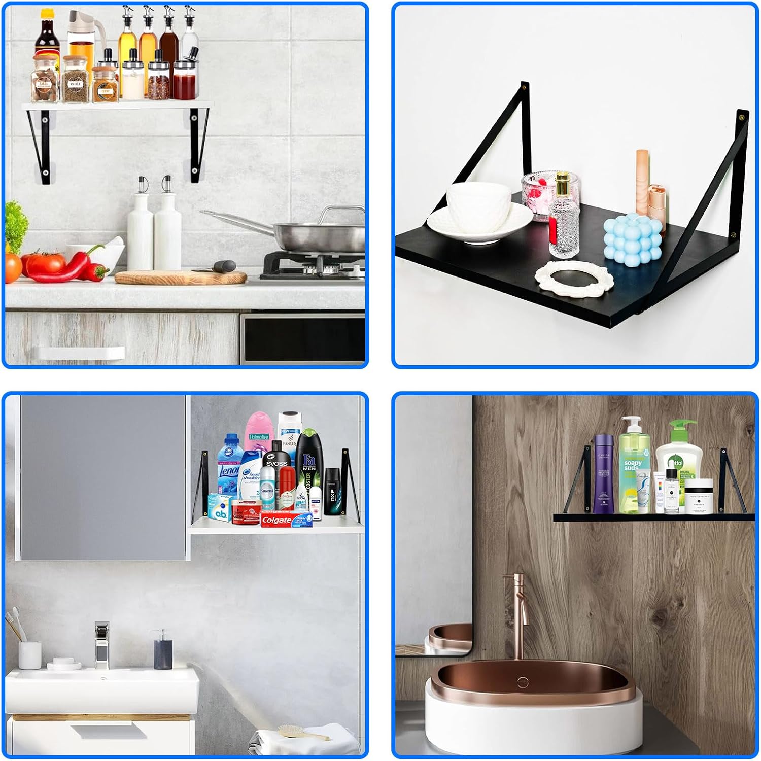 Deep Floating Shelves for Wall 12 Inch Wide Set of 2