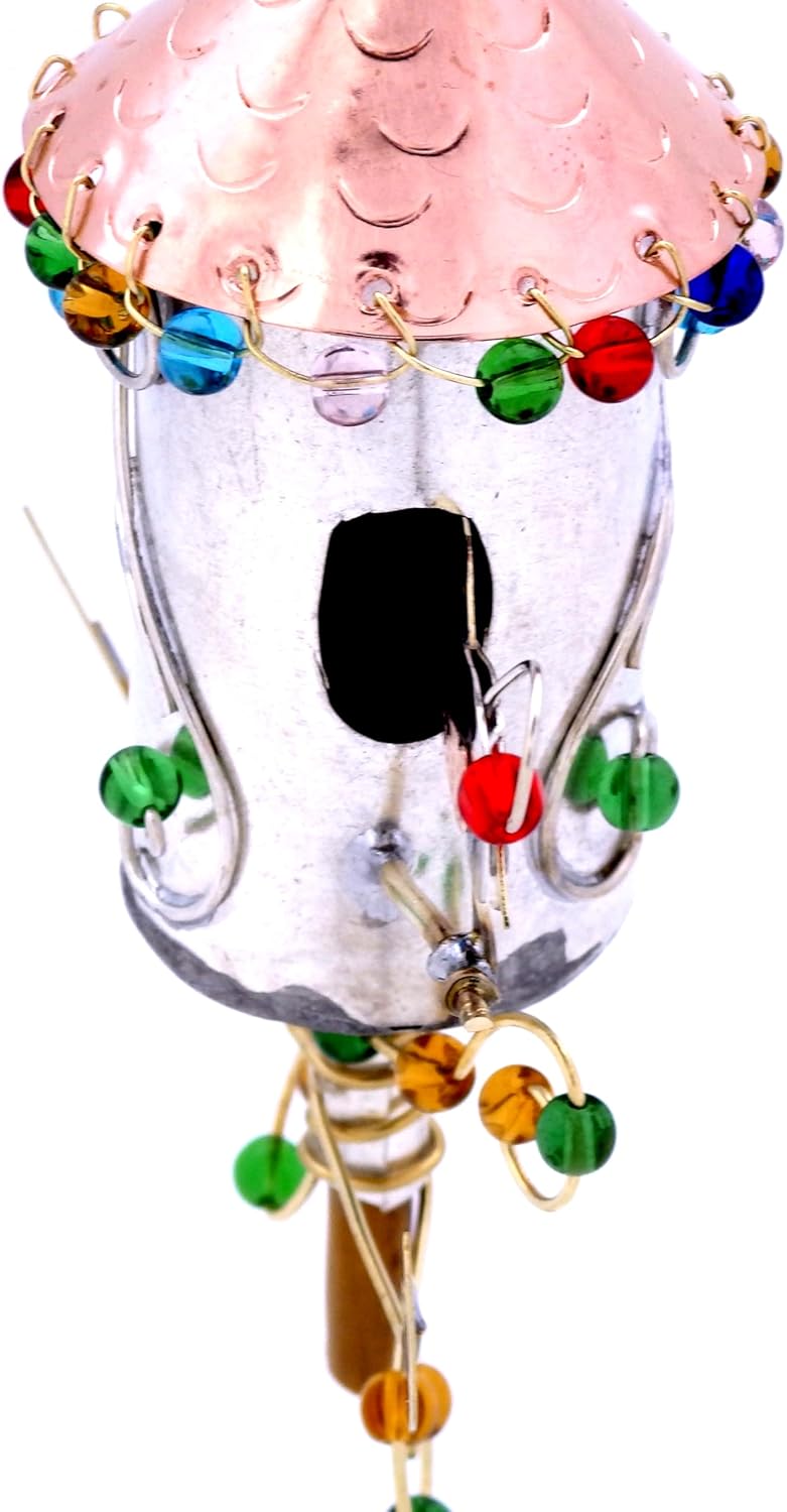 Handcrafted Metal and Glass Bead Ornament