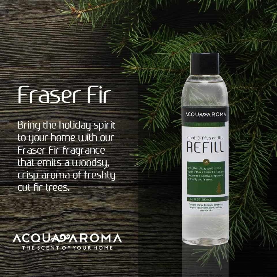 Acqua Aroma Fraser Fir Reed Diffuser Oil Refill 68 FL OZ Christmas Fragrance