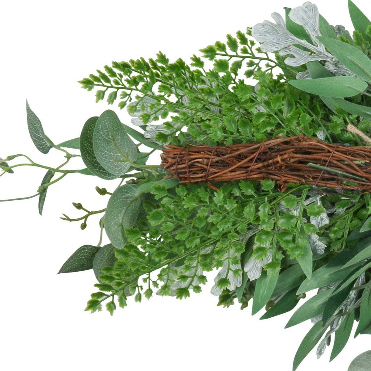 Greenery Swag Artificial Front Door Wreath Eucalyptus Leaves Garland for Home Wedding Decor