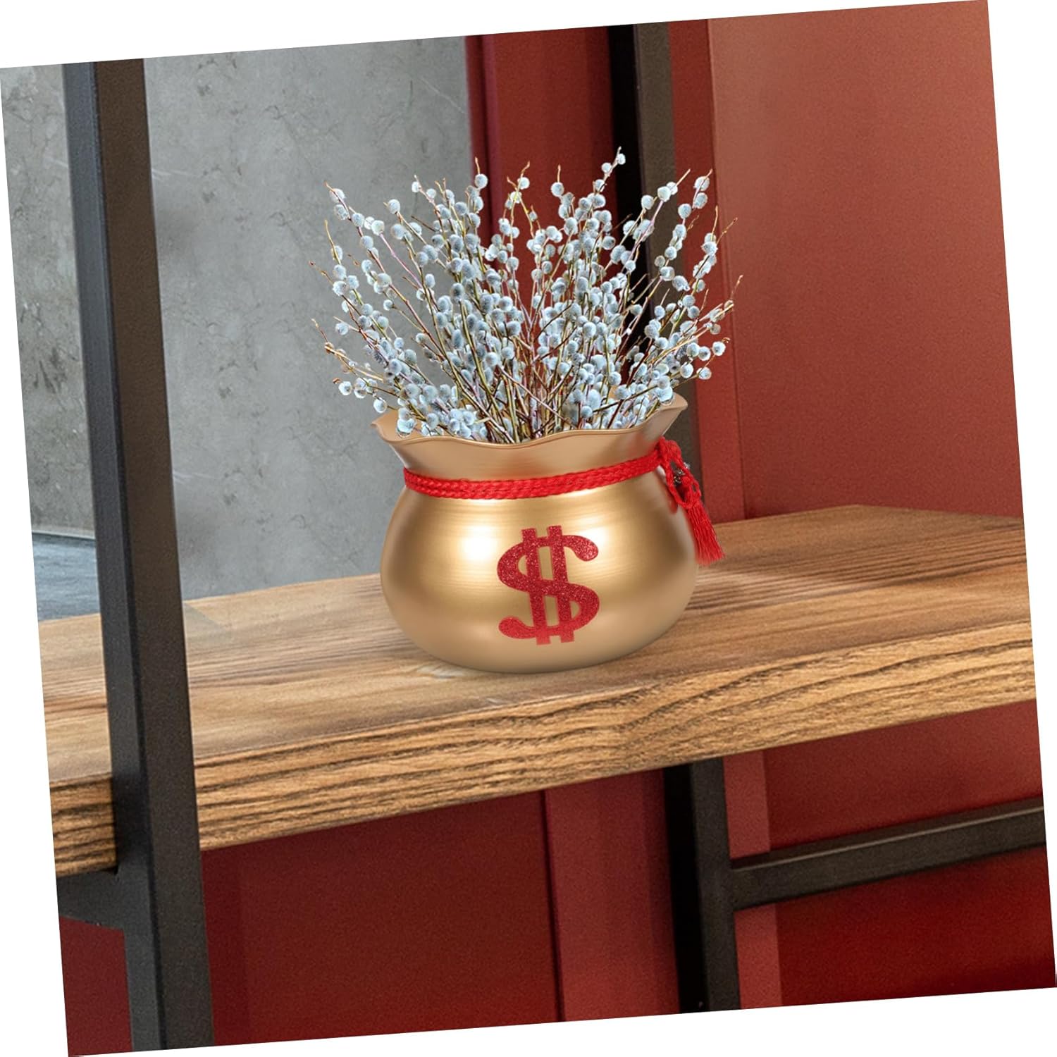 Vintage Flower Pot Planter Bucket Rustic Iron Vase for Home Decor