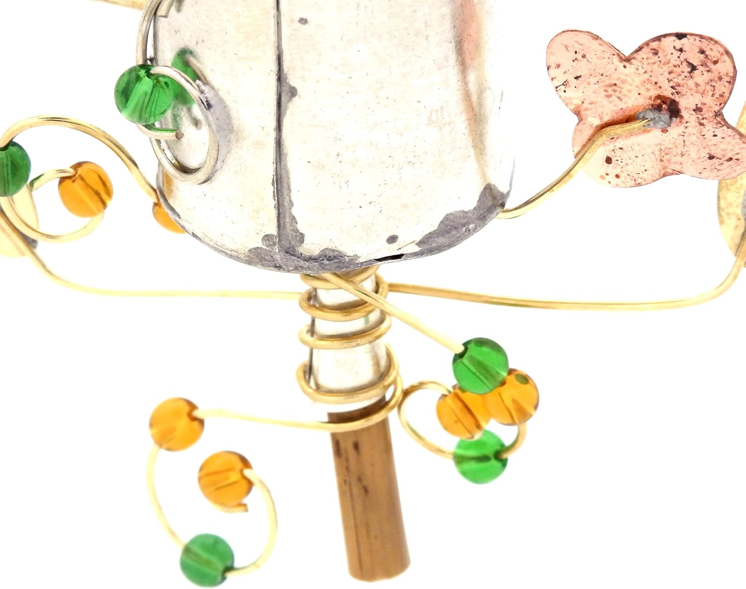 Handcrafted Metal and Glass Bead Ornament