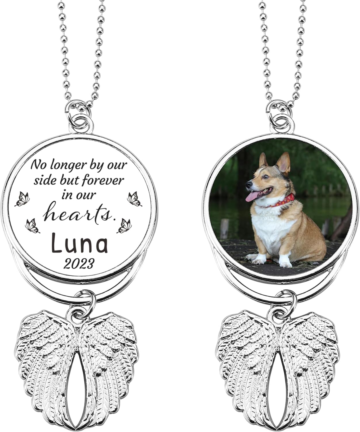 Custom Pet Photo Memorial Car Charm Pendant