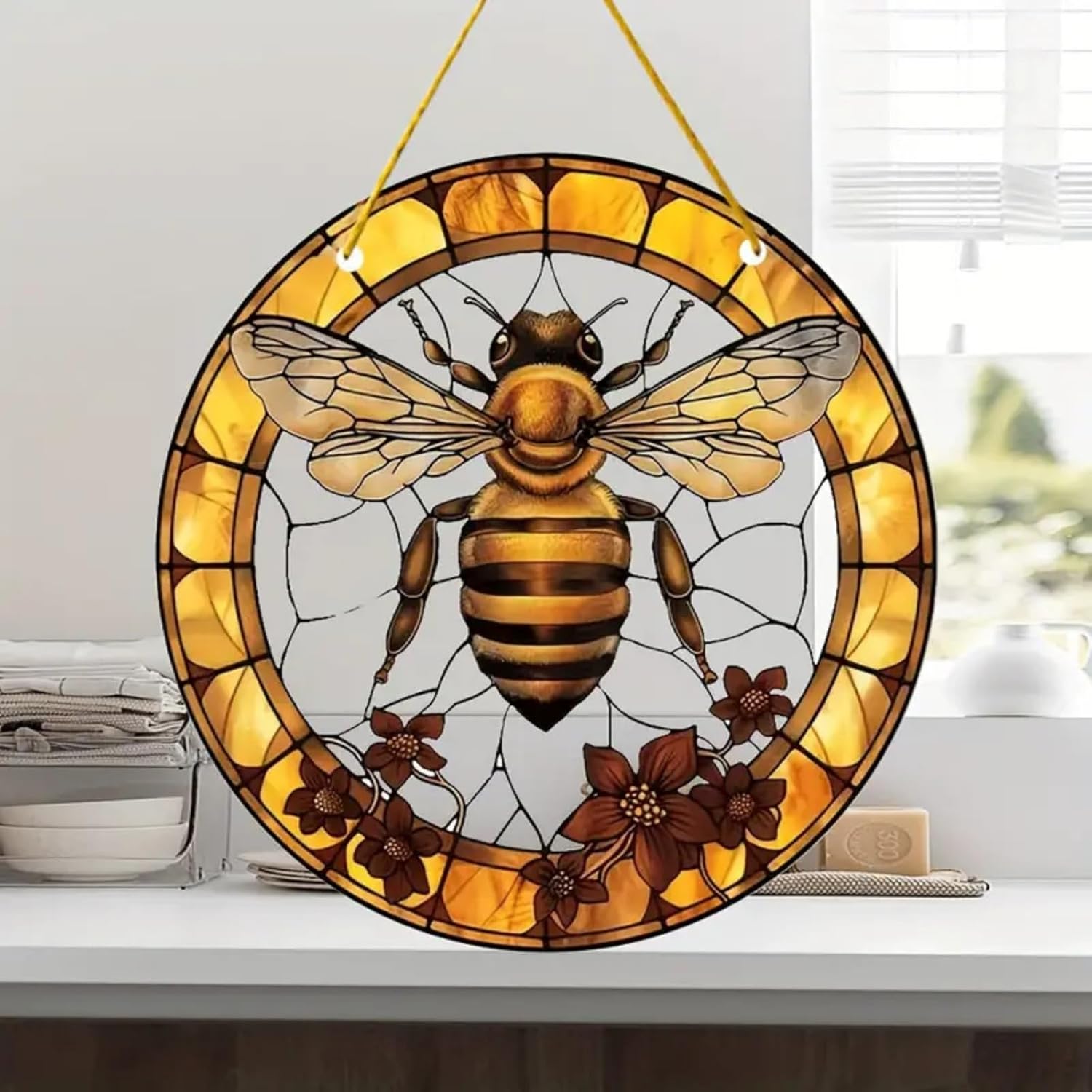 Grandma Memory Stained Glass Suncatcher