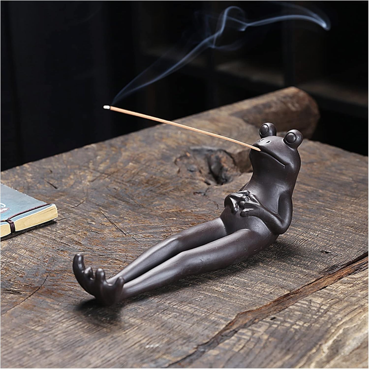 Frog Incense Holder - 45 Sandalwood Sticks Aromatherapy Yoga Meditation Decor