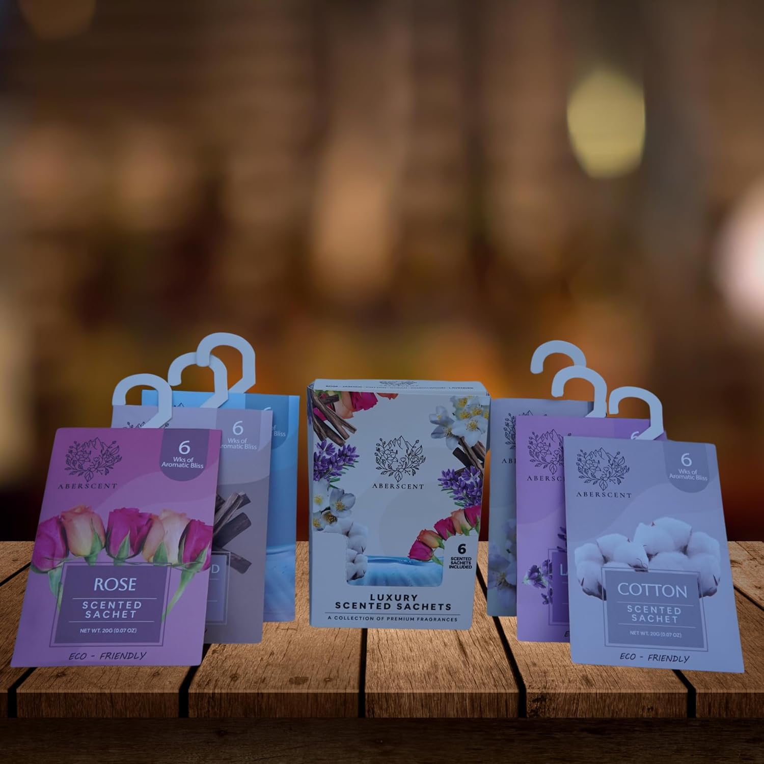 Aberscent Premium Scented Sachets 6-Pack
