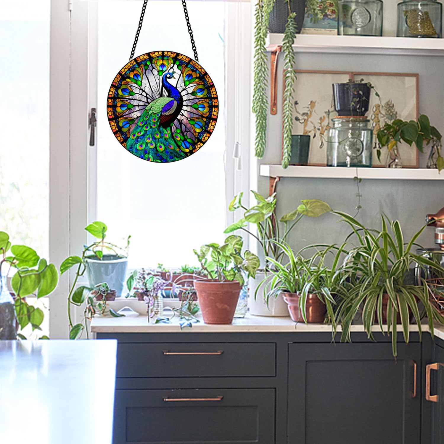 MATIHAY Peacock Acrylic Wall Decor Hanging
