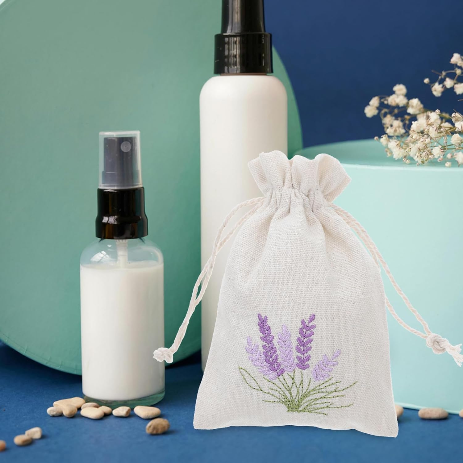 10pcs Lavender Cotton Drawstring Aromatherapy Bags