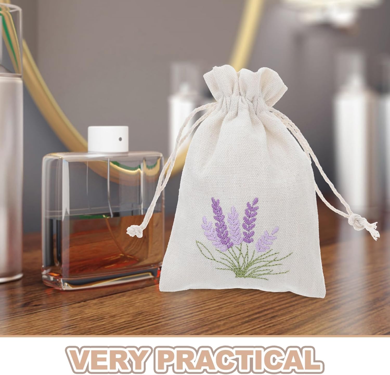 10pcs Lavender Cotton Drawstring Aromatherapy Bags