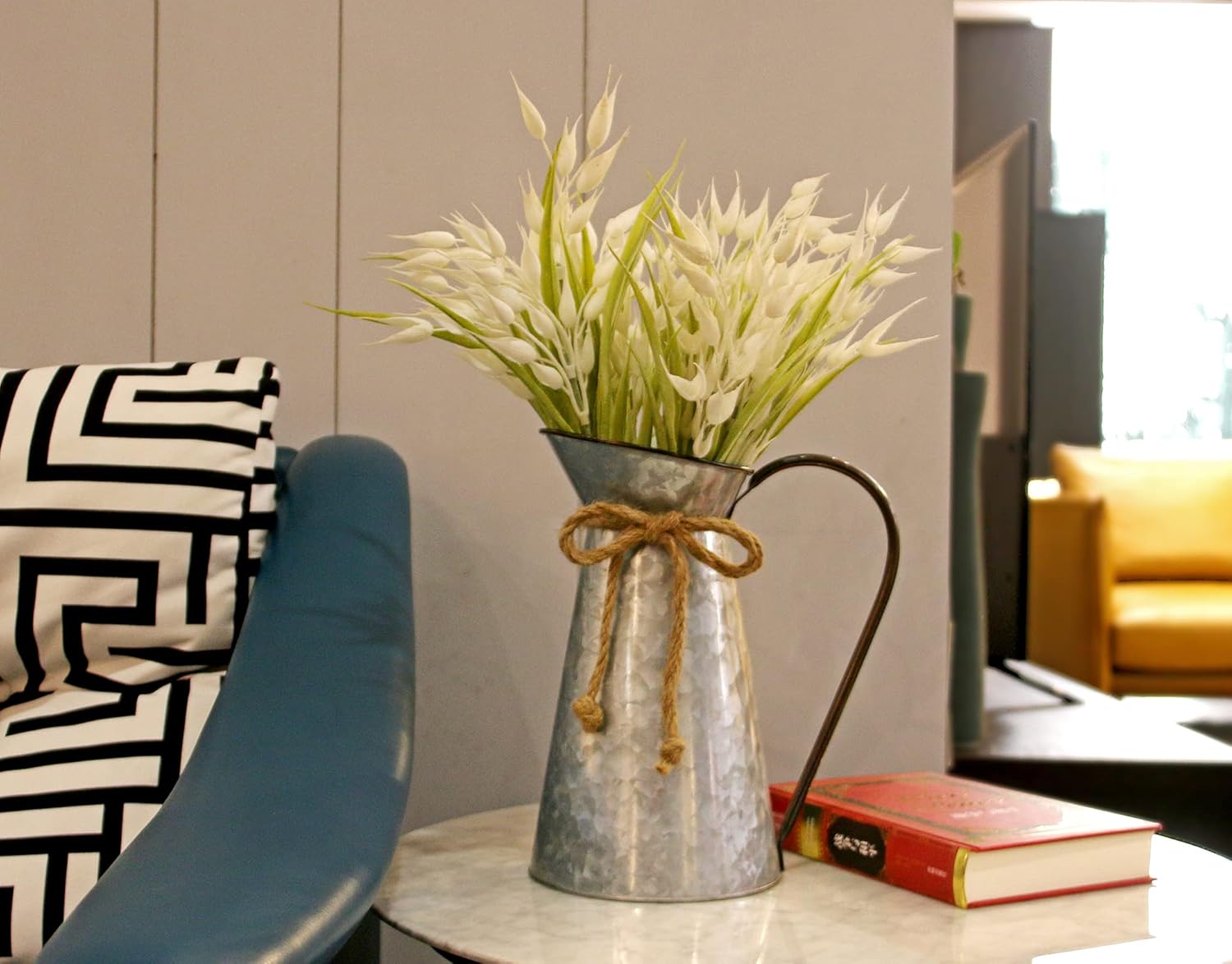 Vintage Galvanized Flower Vase for Home Decor