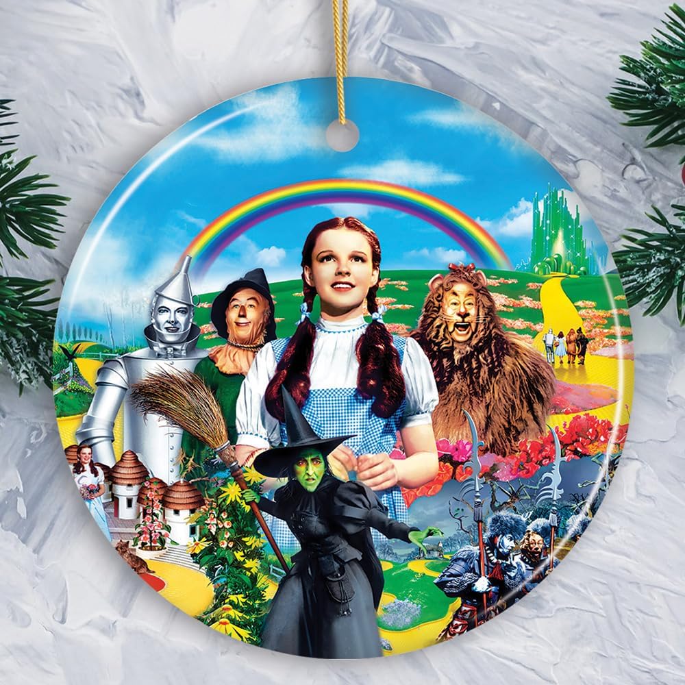 Vibrantly Colorful Wizard of Oz Christmas Ornament