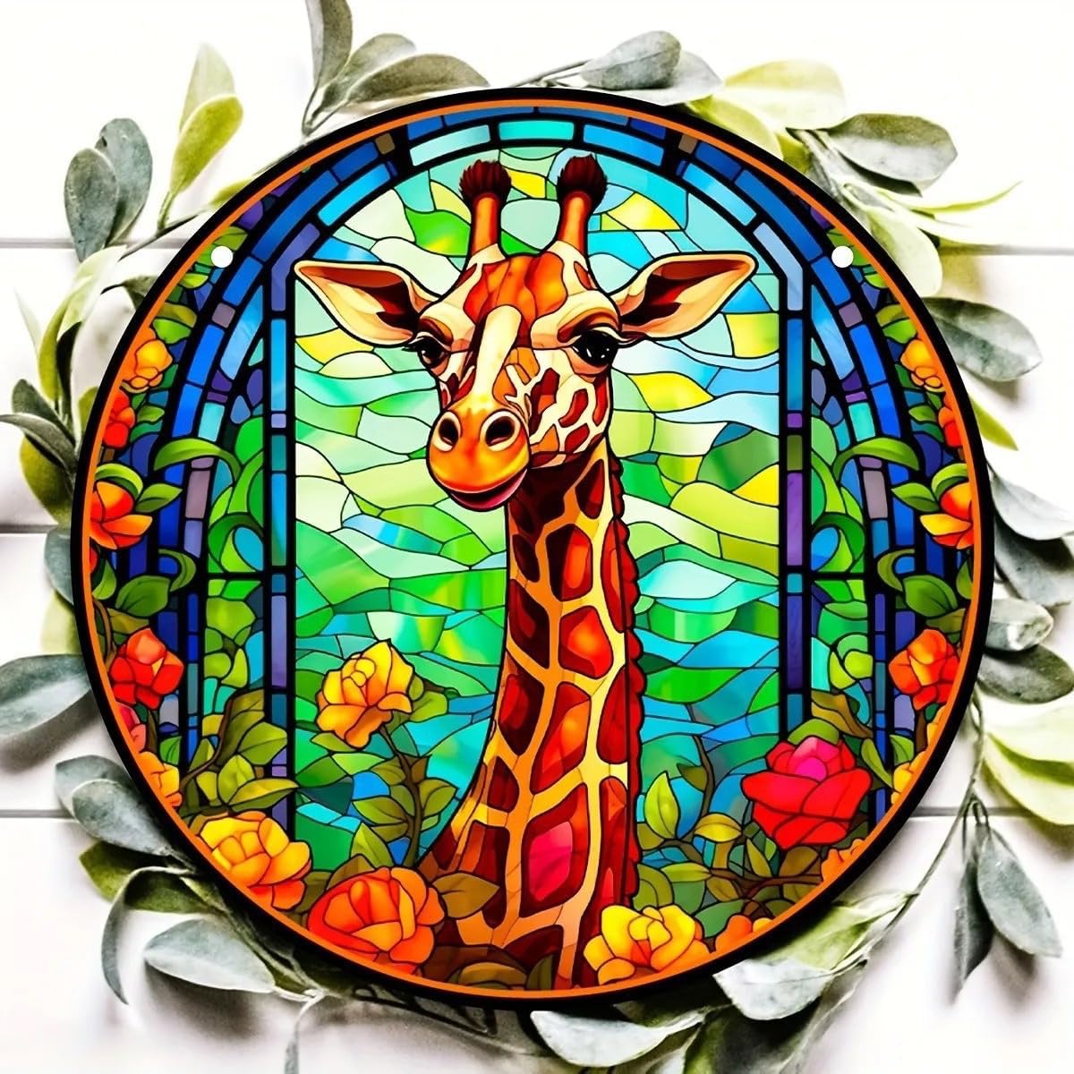 MATIHAY Giraffe Acrylic Wall Hanging - Funny Tropical Decor for Home and Party