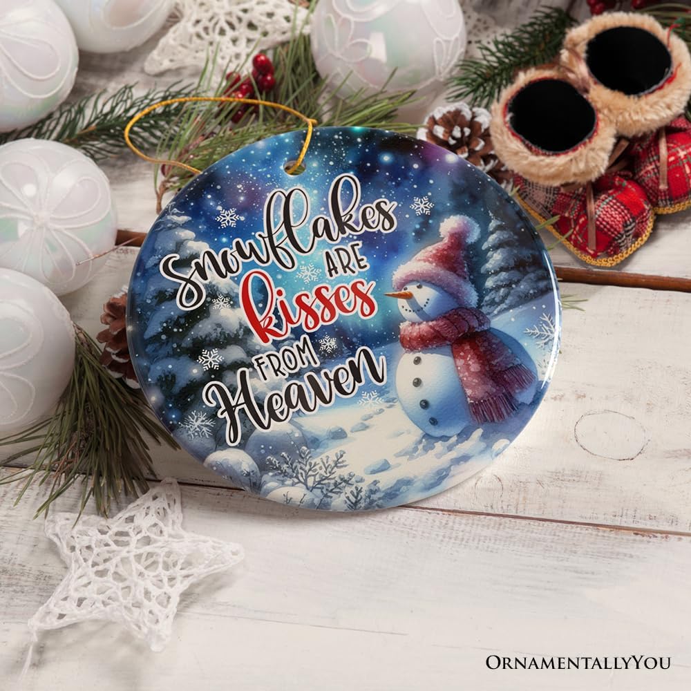 Enchanting Snowflakes Christmas Ornament Snowman Memorial Gift