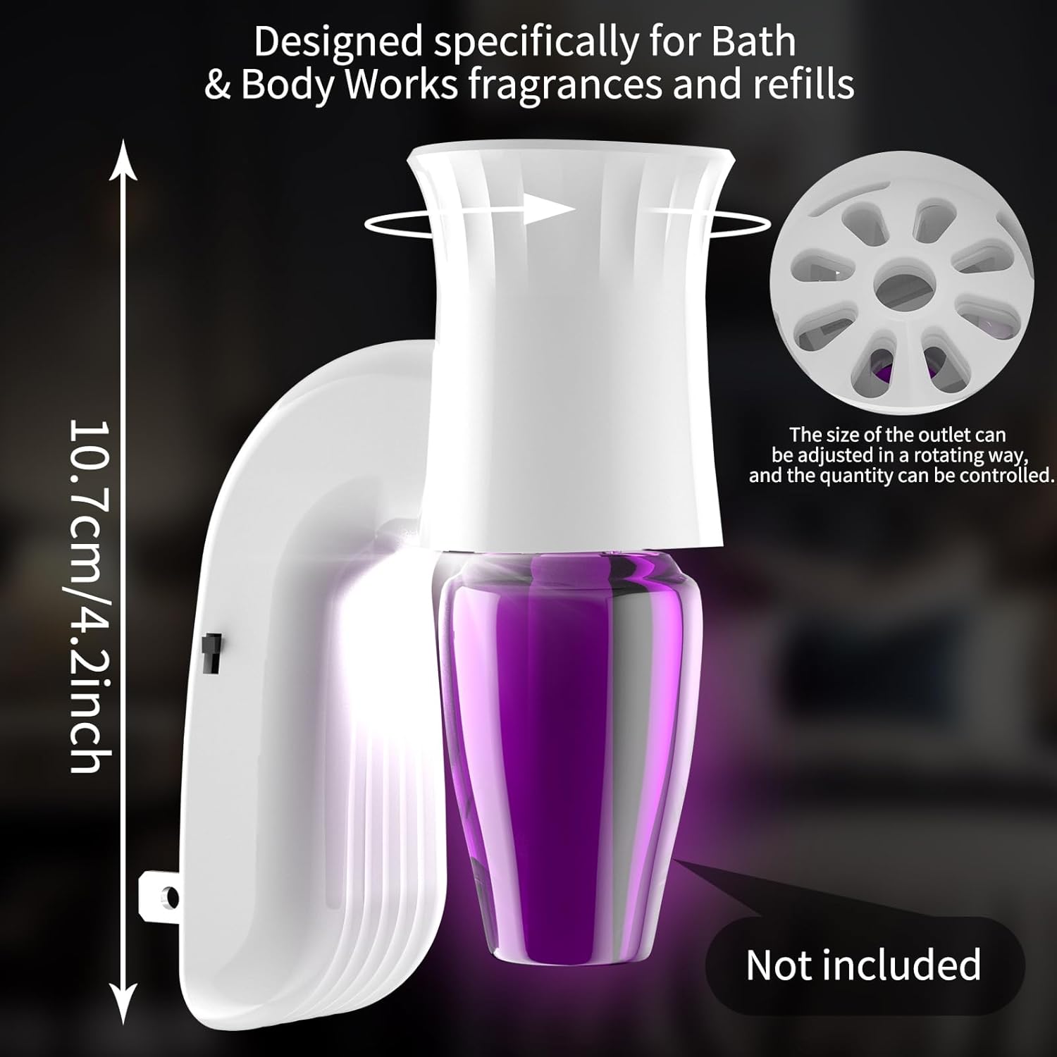 2pcs Wall Fragrance Plug In with Night Light