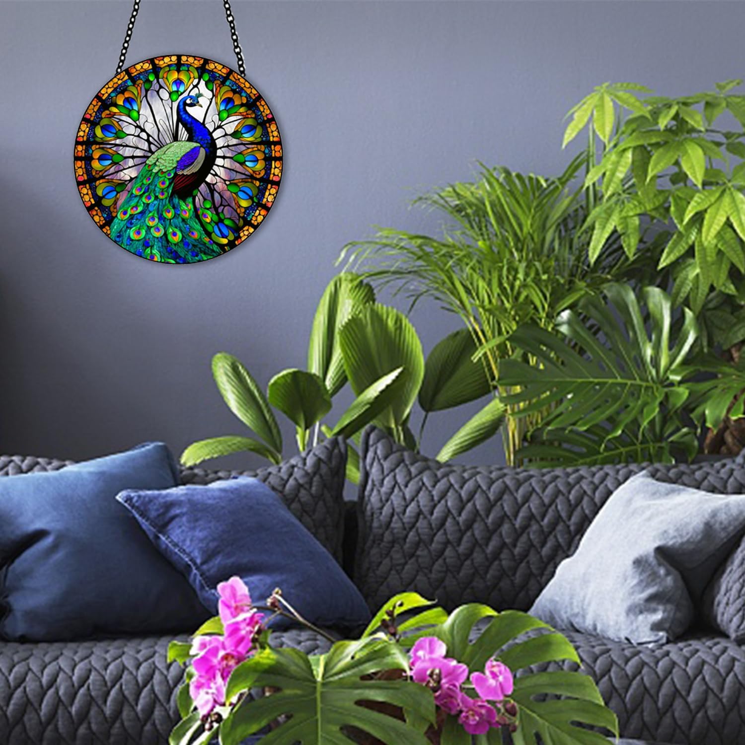 MATIHAY Peacock Acrylic Wall Decor Hanging