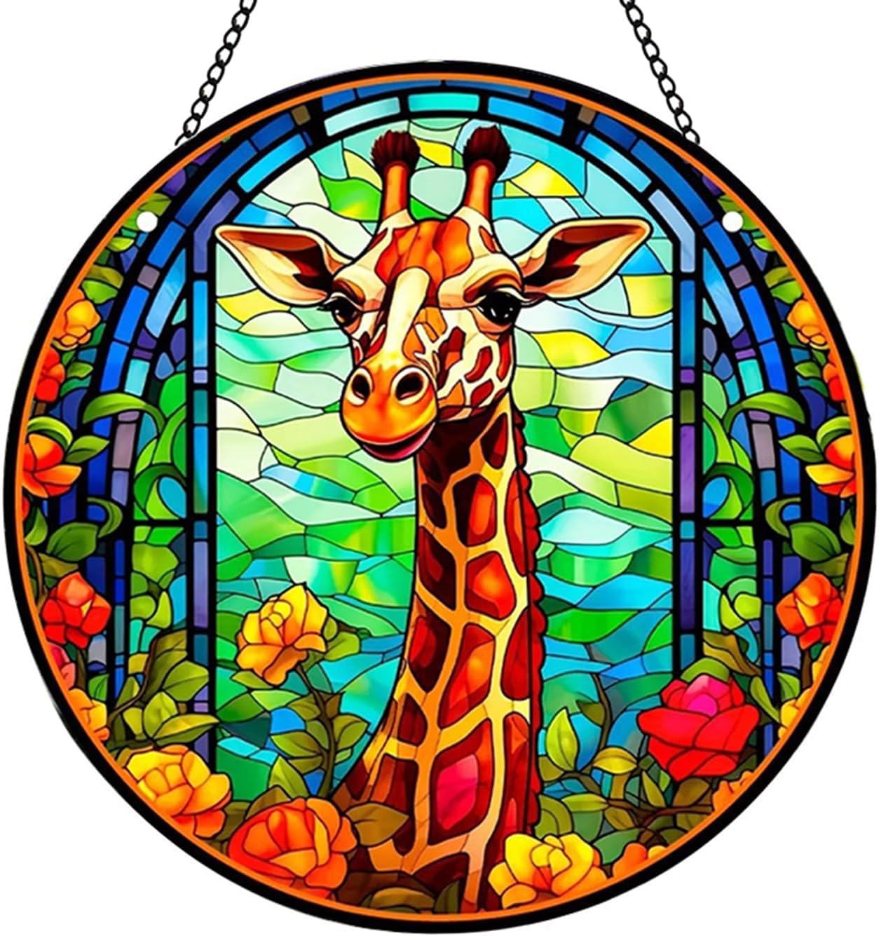 MATIHAY Giraffe Acrylic Wall Hanging - Funny Tropical Decor for Home and Party