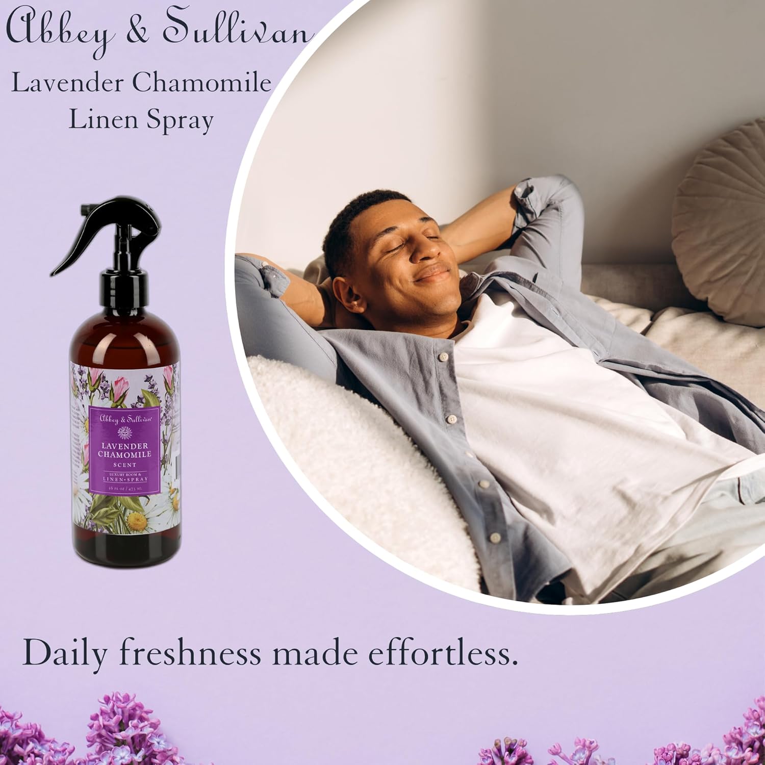 Abbey Sullivan Linen Spray Lavender Chamomile 16 oz Pack of 2