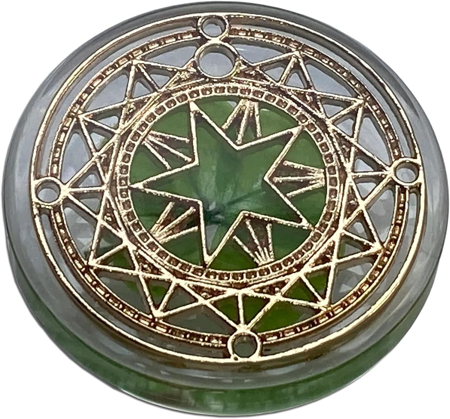 Real Four Leaf Clover Good Luck Pocket Token with Metal Ornament 1