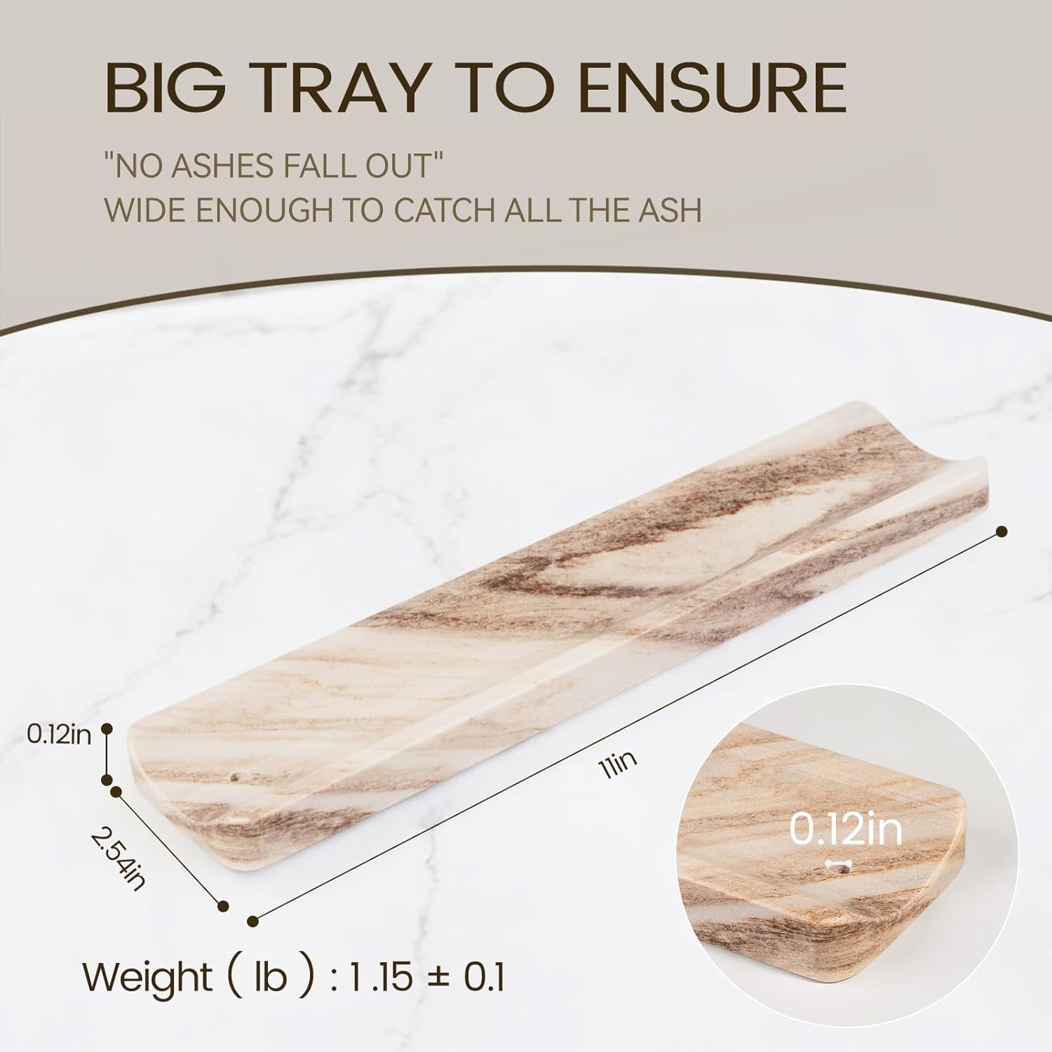 Koville Marble Incense Holder for Sticks