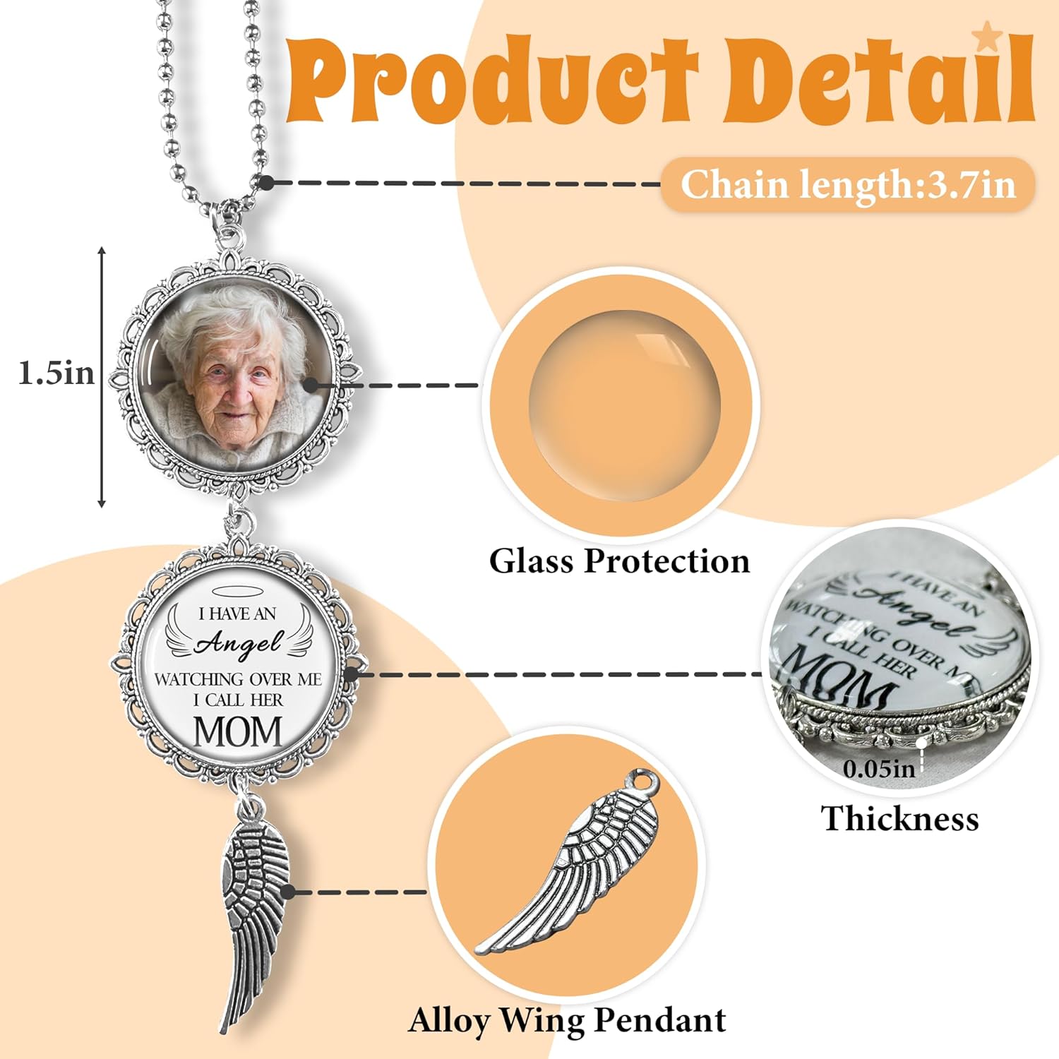 Custom Car Photo Ornament - I Have an Angel Watching Over Me