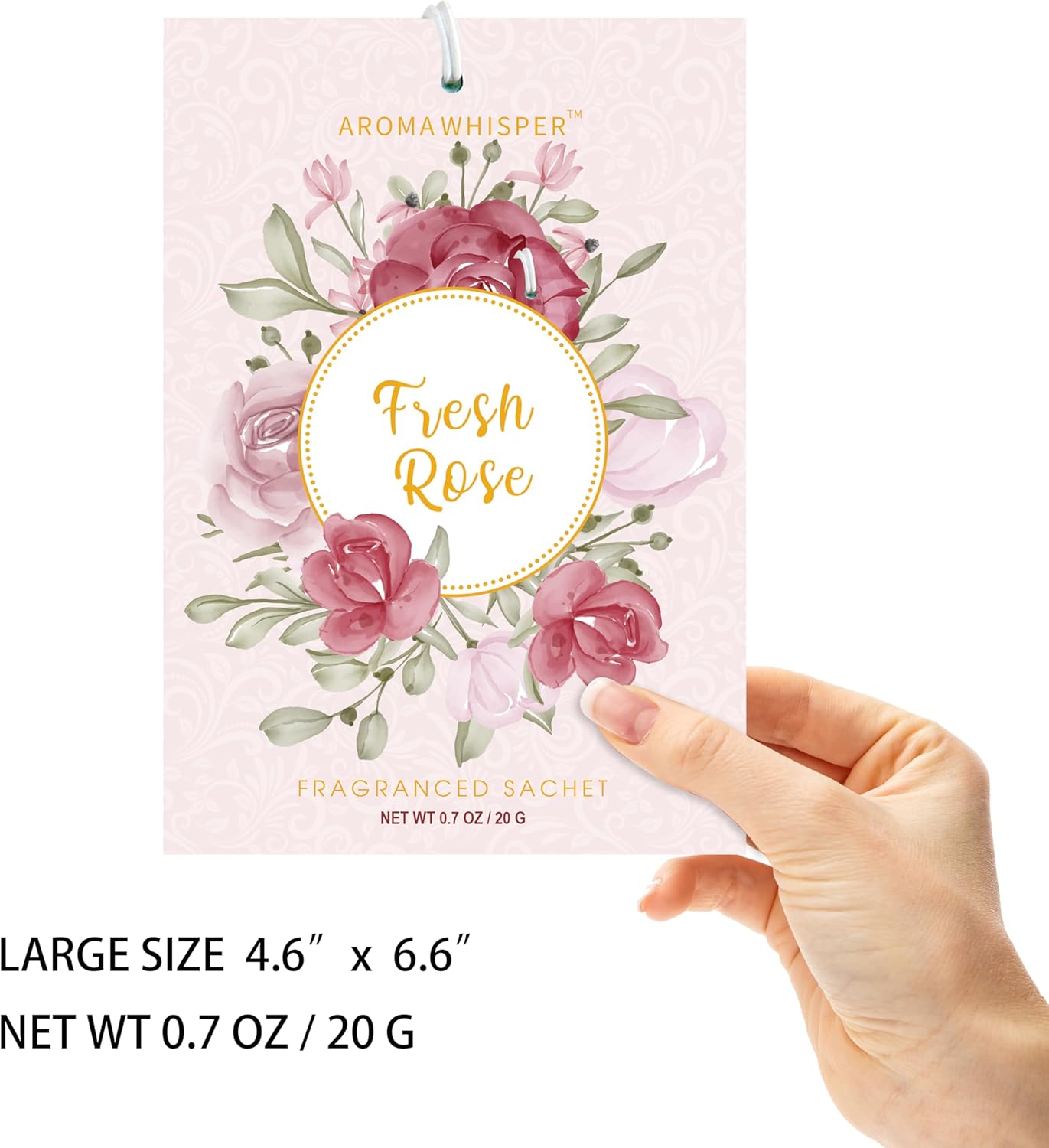 Fresh Rose Scented Sachets - 8 Pack Long Lasting Home Fragrance