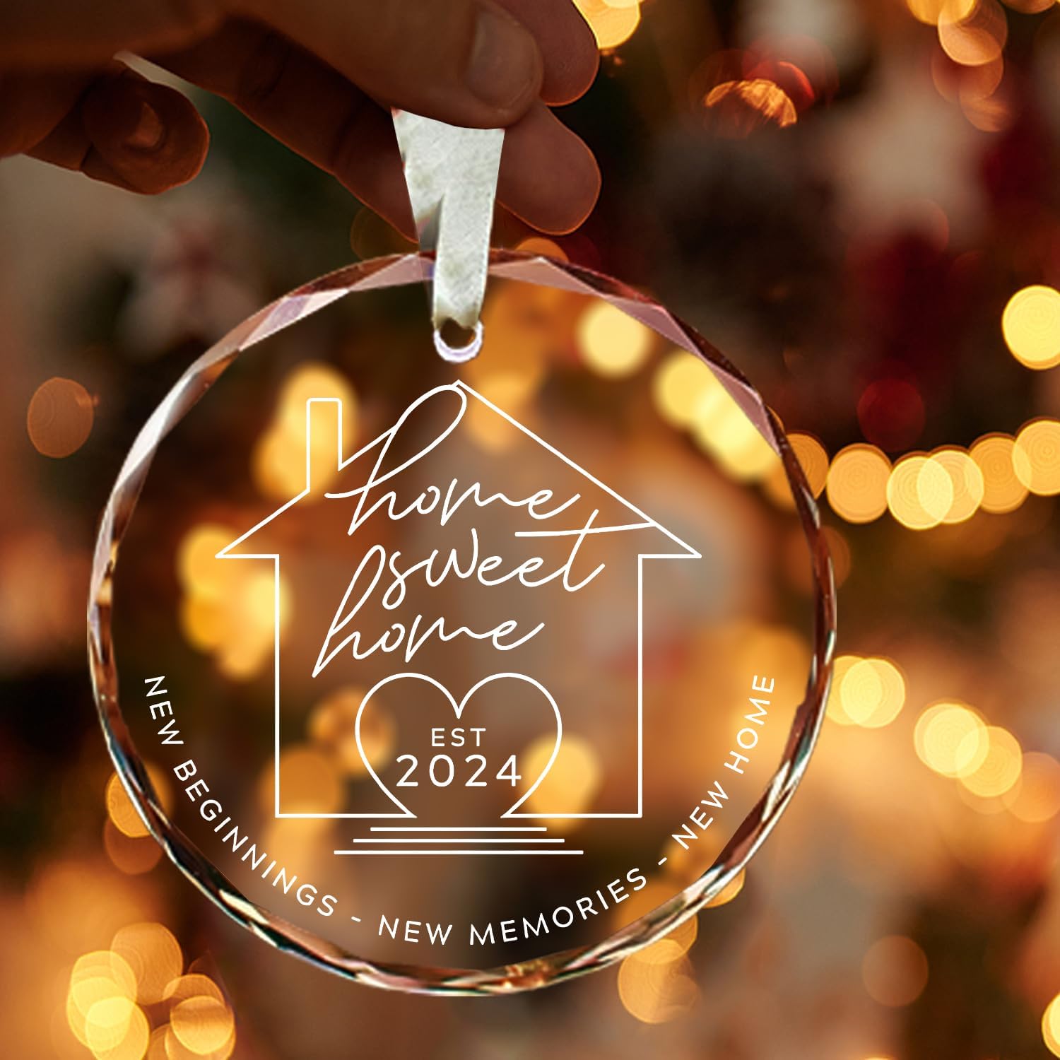 New Home Glass Ornament 2024 - House Warming Gift