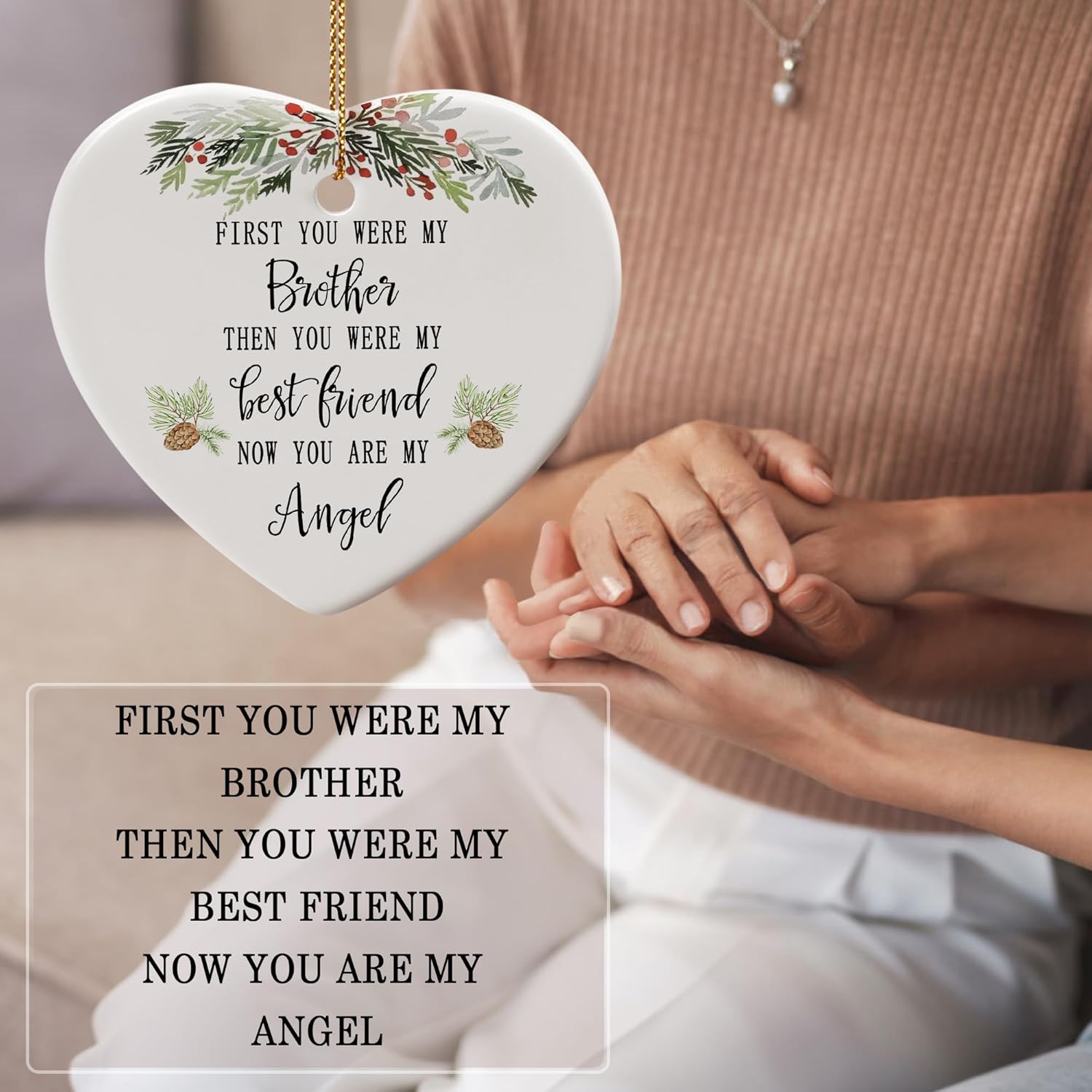 Memorial Ornament for Brother - Sympathy Keepsake