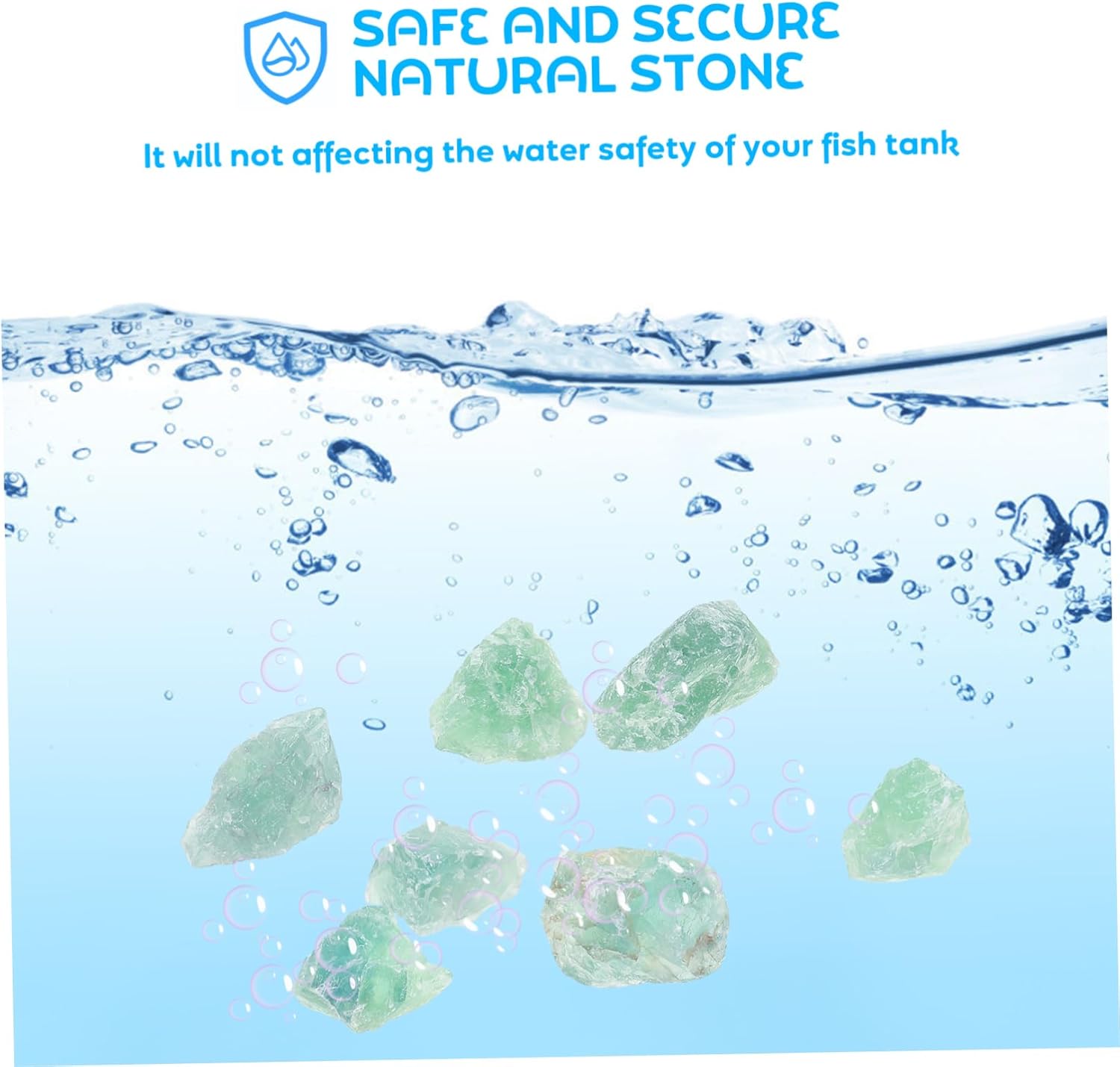 Luxshiny Green Fluorite Aquarium Decor Stones Set