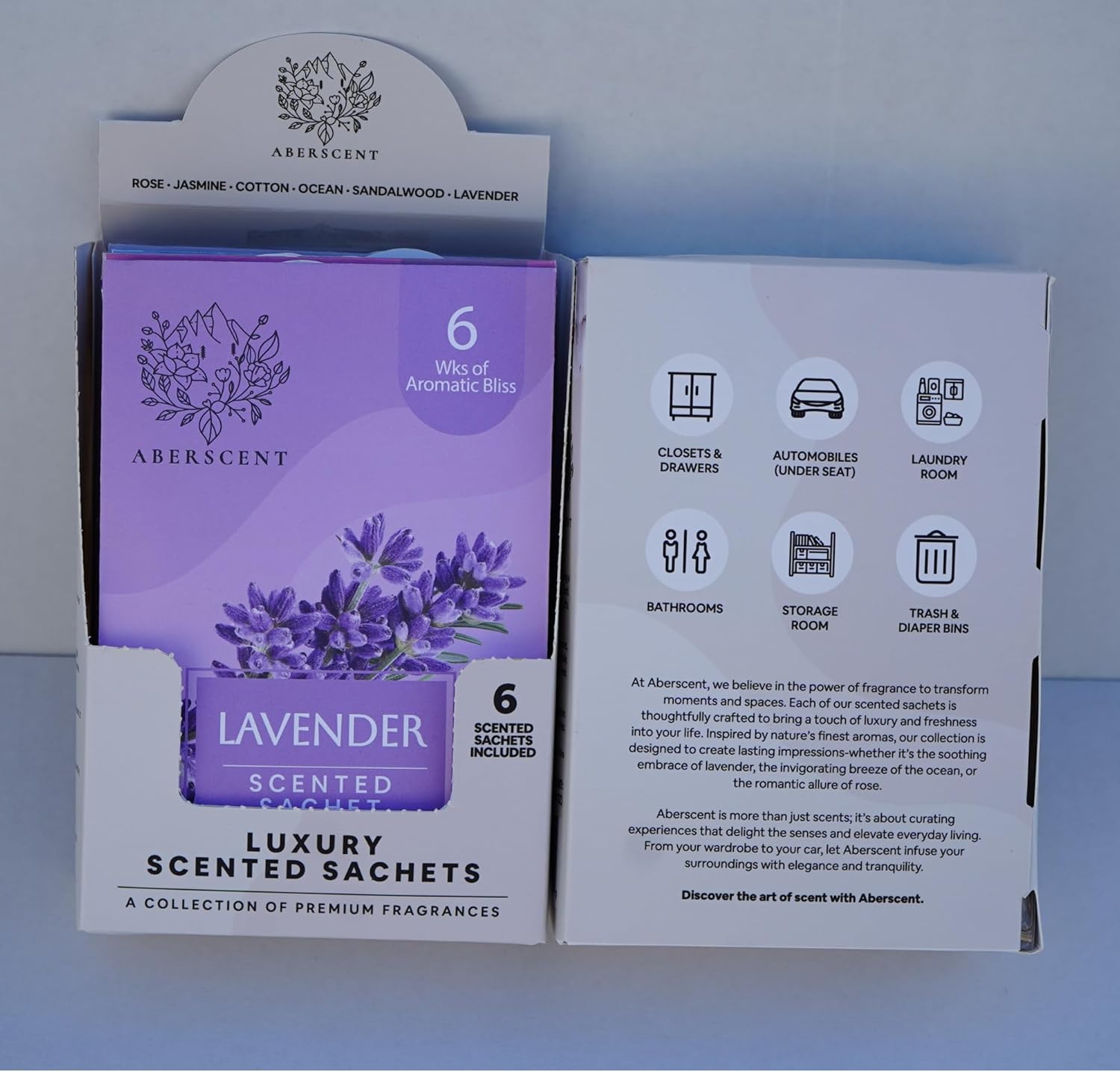 Aberscent Premium Scented Sachets 6-Pack